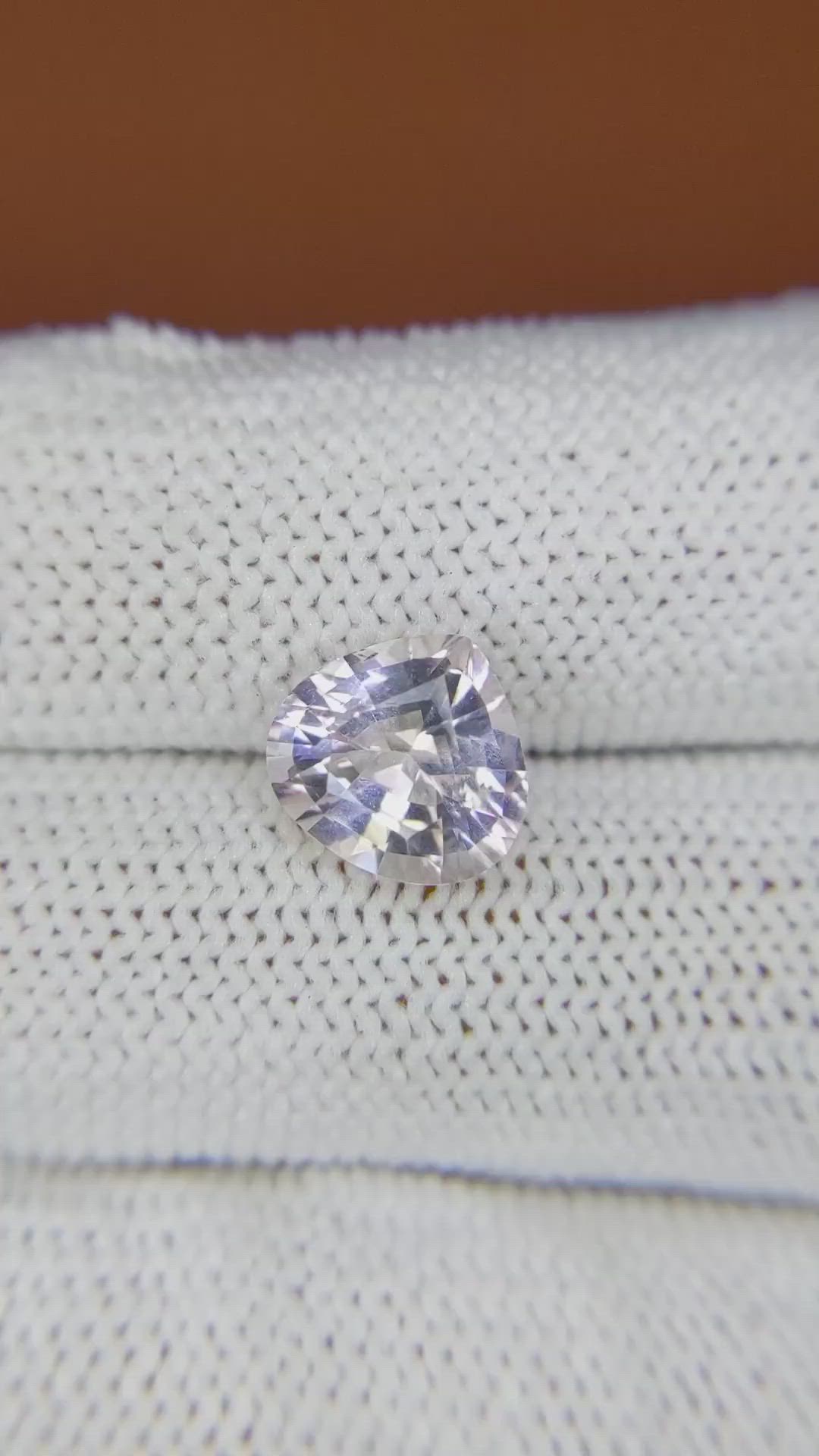 2.45 Ct. Pink Morganite from Madagascar Size Video