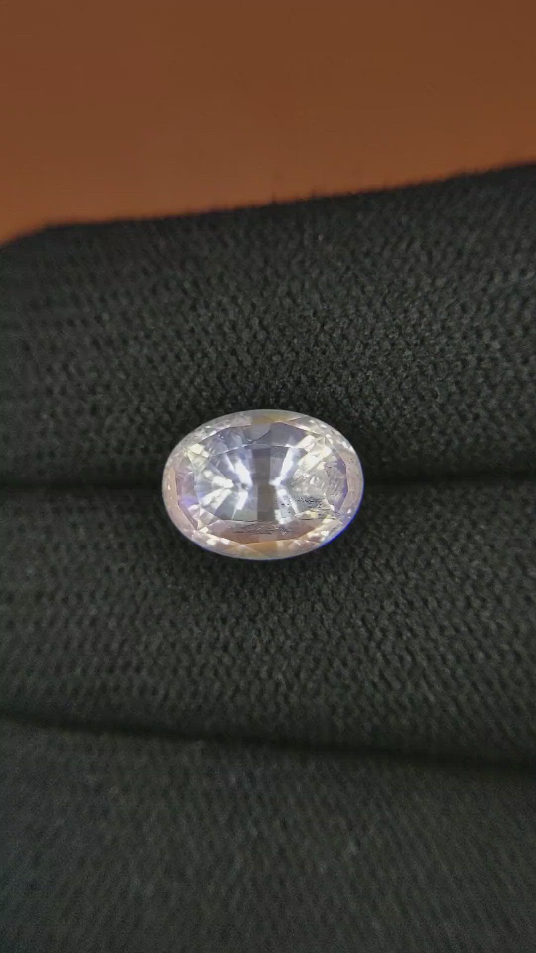 4.29 Ct. Rainbow Moonstone from Ceylon (Sri Lanka) Size Video