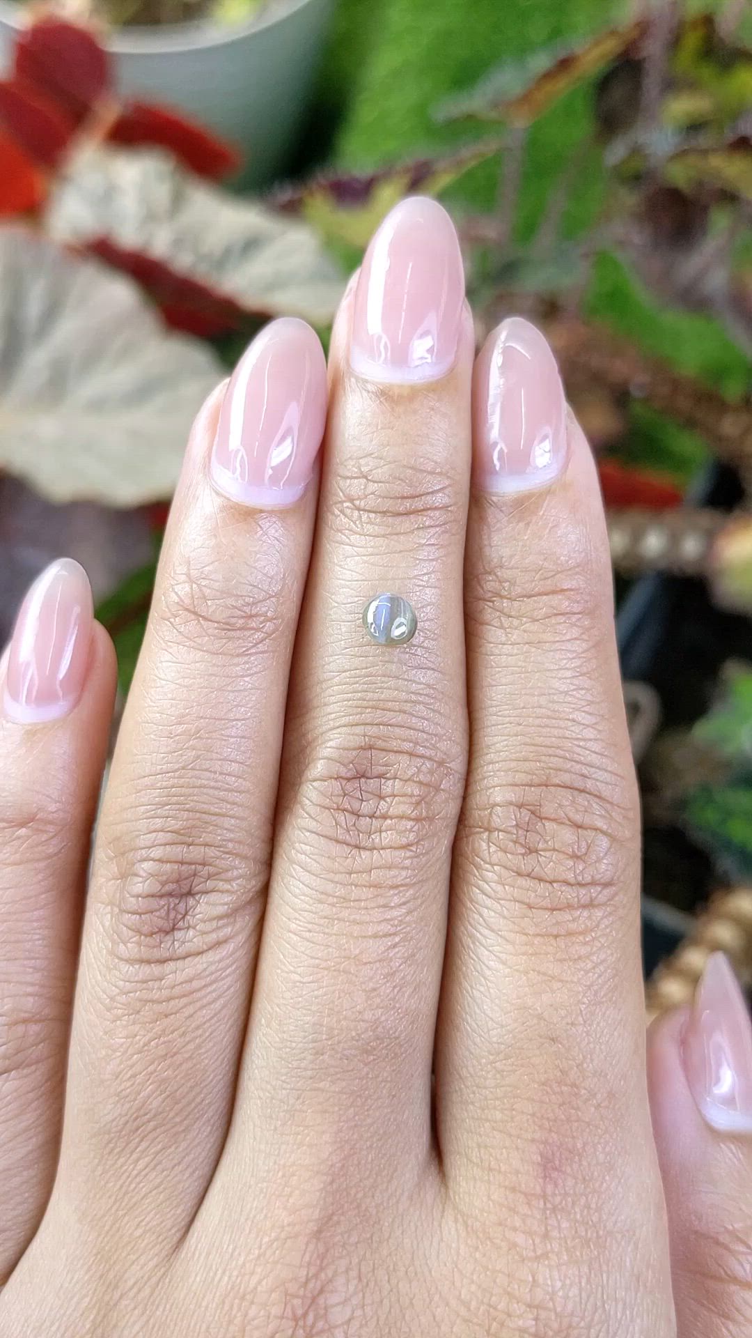0.49 Ct. Cabochon Alexandrite from Ceylon (Sri Lanka) Size Video