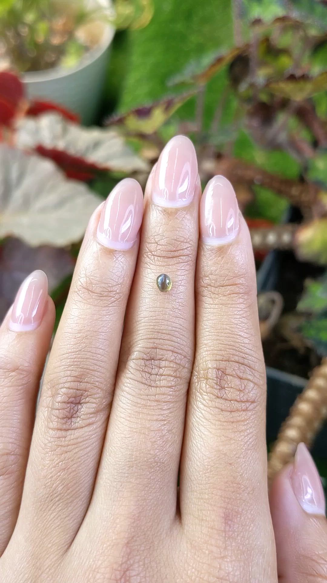 0.34 Ct. Cabochon Alexandrite from Ceylon (Sri Lanka) Size Video