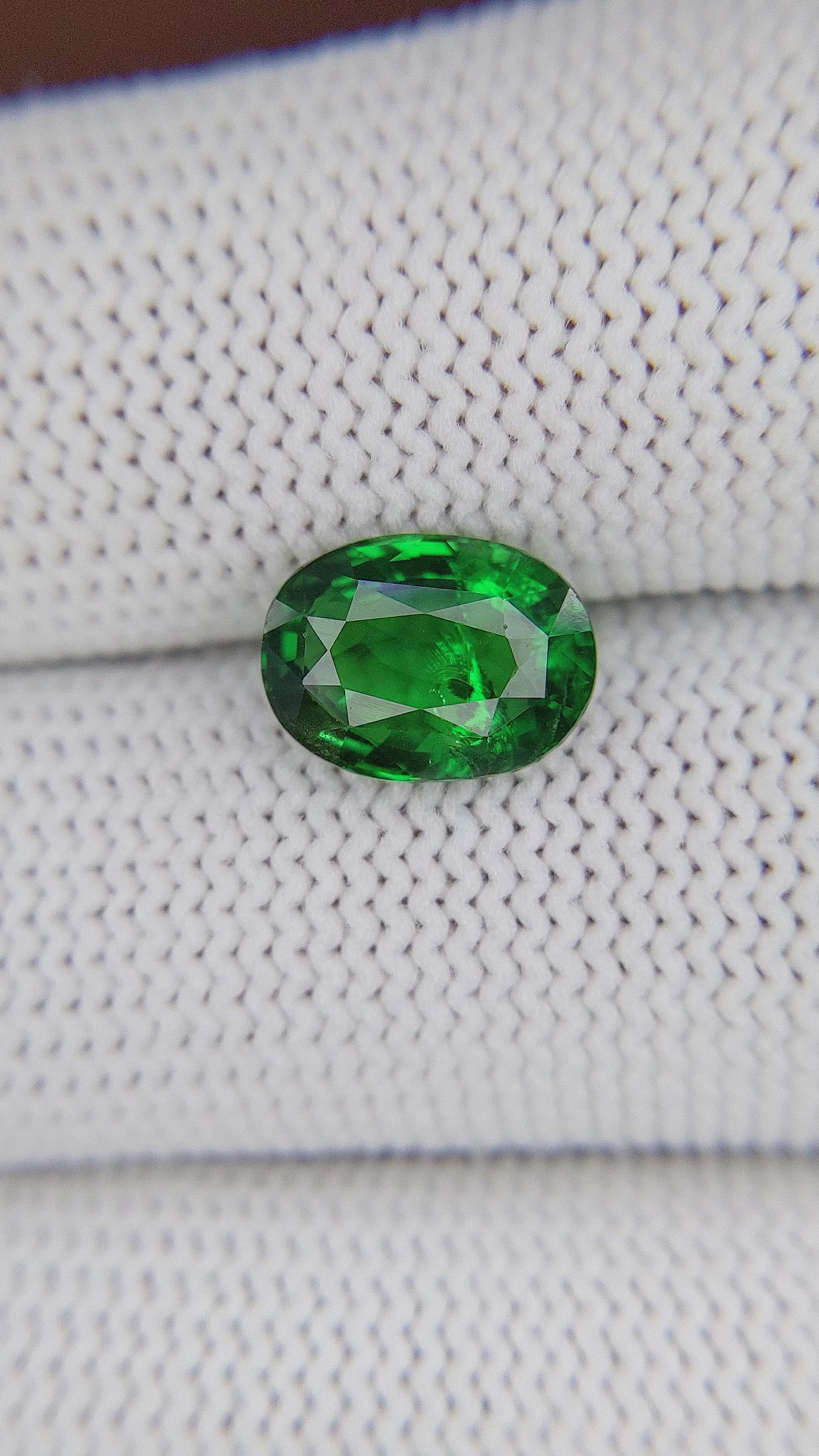 3.07 Ct. Tsavorite Garnet from Tanzania Size Video