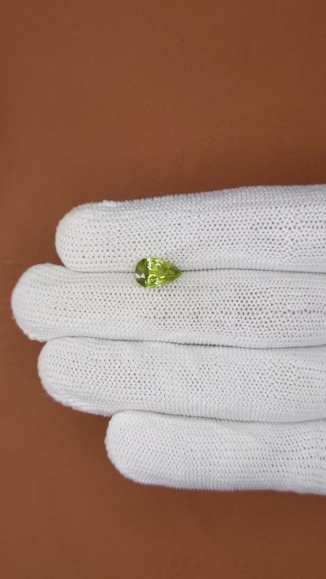 2.14 Ct. Yellowish Green Chrysoberyl from Ceylon (Sri Lanka) Size Video