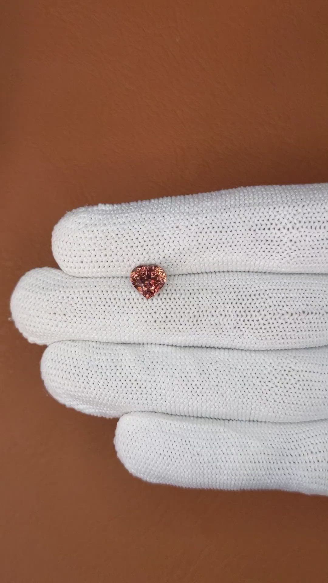 2.49 Ct. Brownish Orange Zircon from Ceylon (Sri Lanka) Size Video