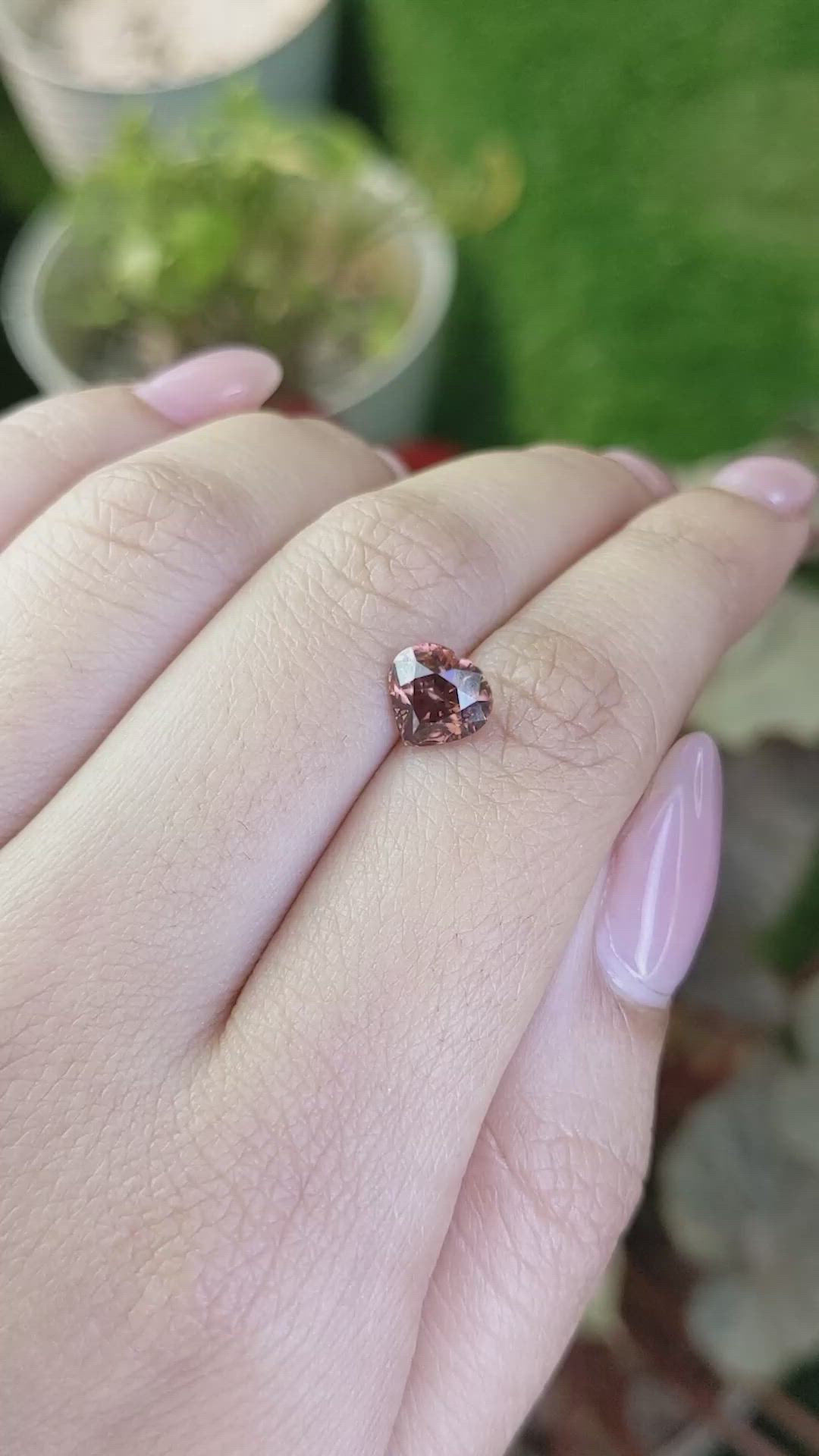 2.49 Ct. Brownish Orange Zircon from Ceylon (Sri Lanka) Size Video