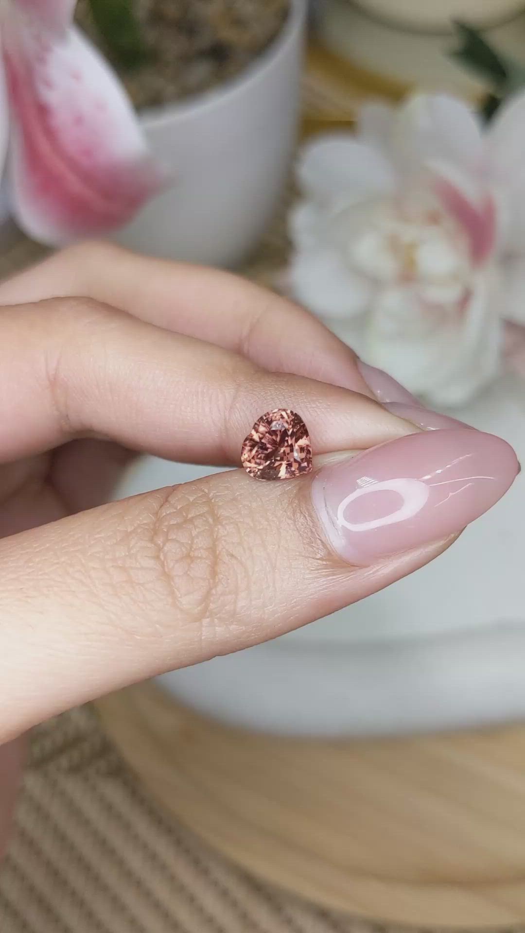 2.49 Ct. Brownish Orange Zircon from Ceylon (Sri Lanka) Size Video