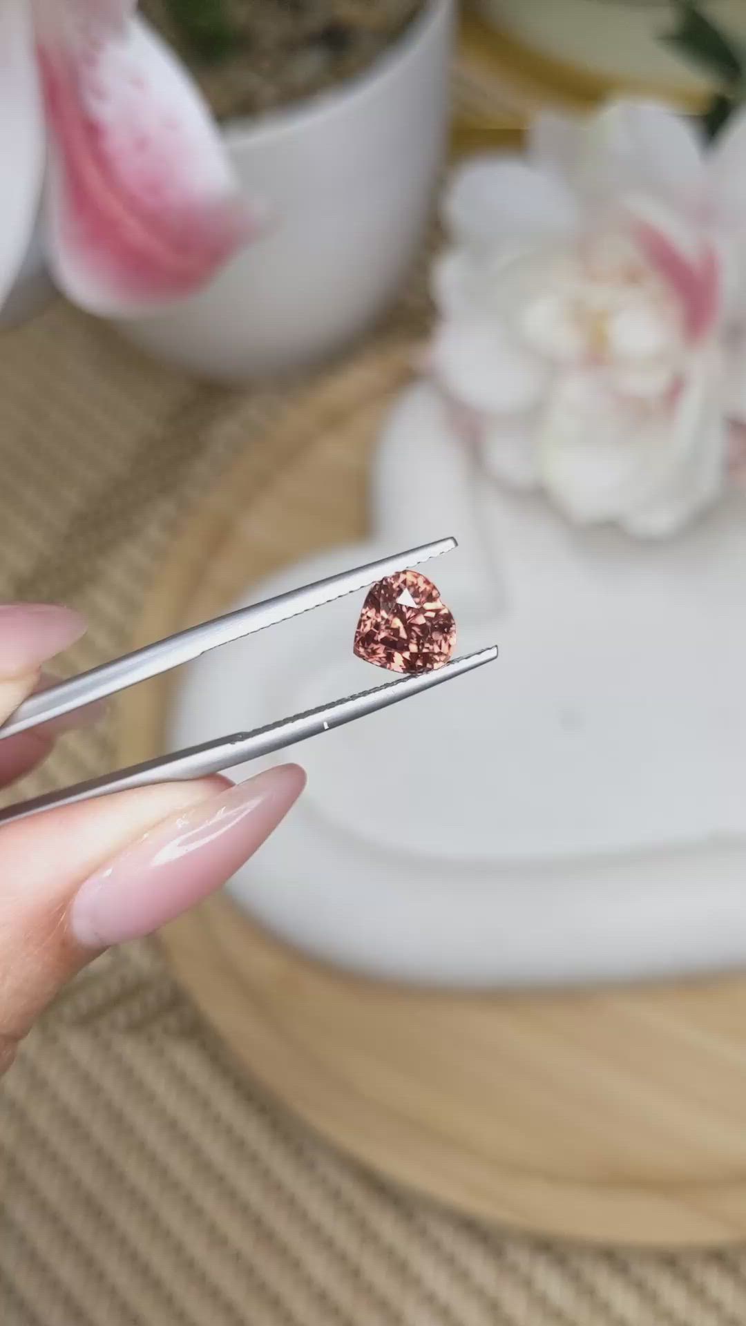 2.49 Ct. Brownish Orange Zircon from Ceylon (Sri Lanka) Size Video
