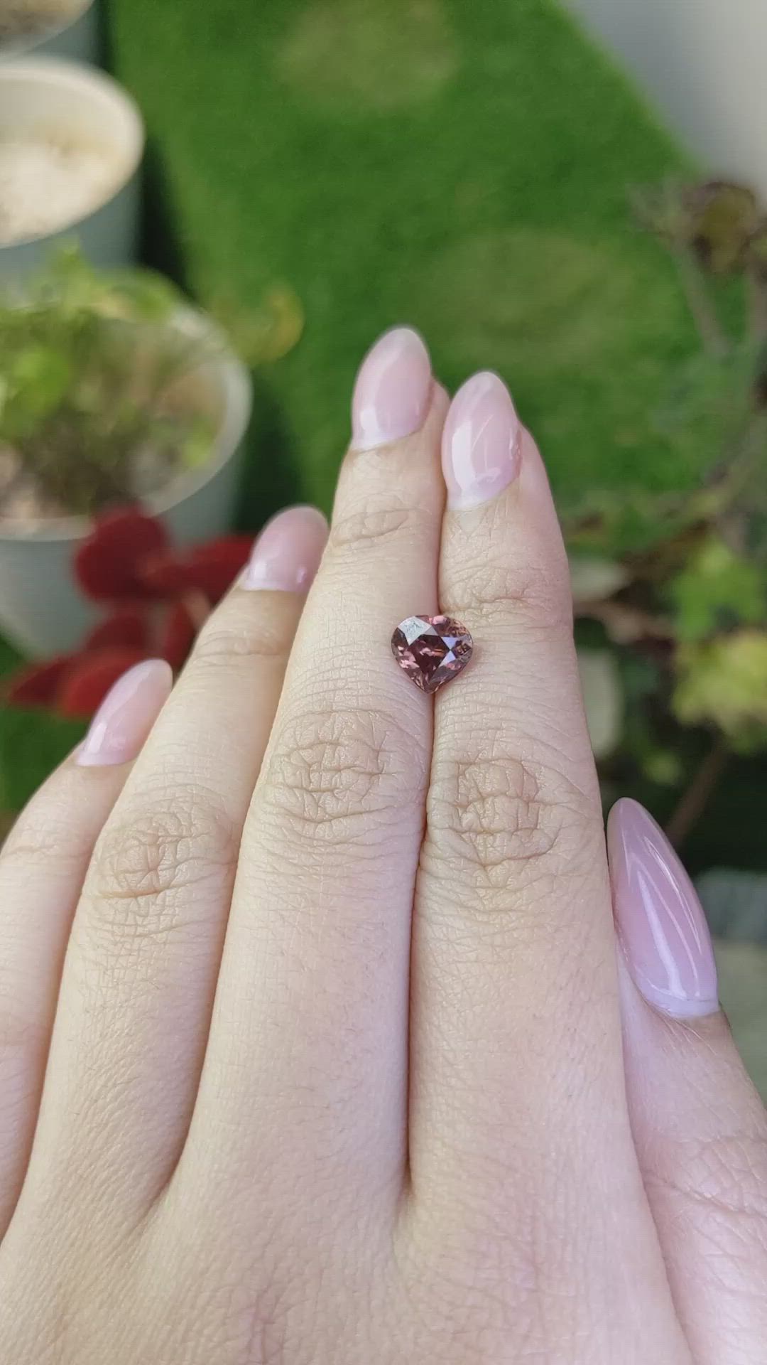 2.49 Ct. Brownish Orange Zircon from Ceylon (Sri Lanka) Size Video