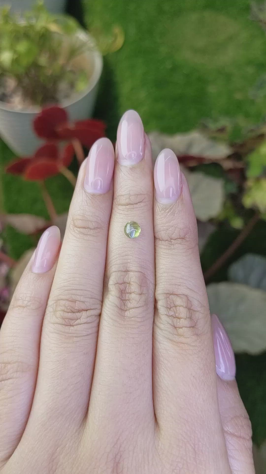 0.65 Ct. Cabochon Alexandrite from Ceylon (Sri Lanka) Size Video