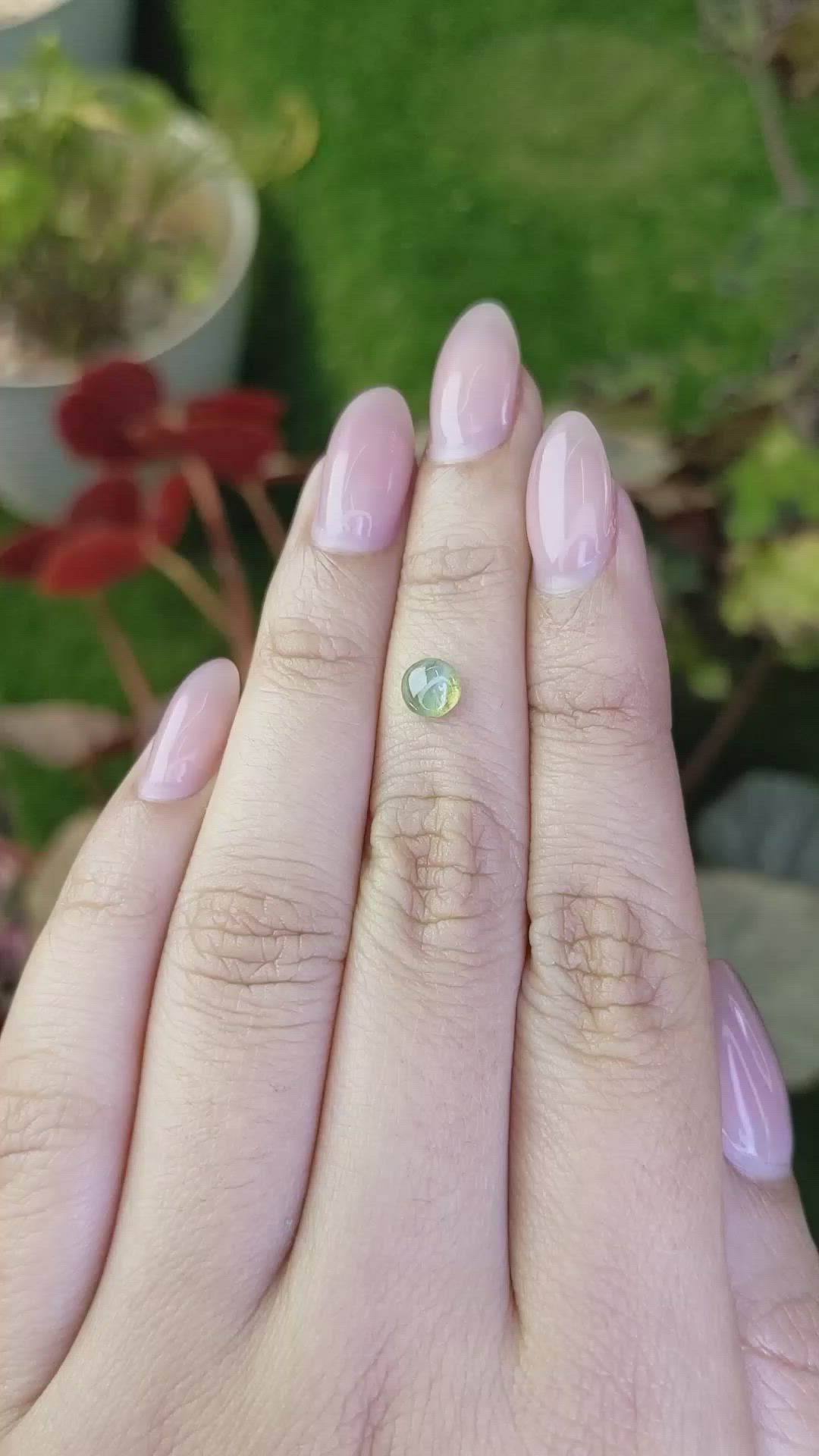 0.79 Ct. Cabochon Alexandrite from Ceylon (Sri Lanka) Size Video