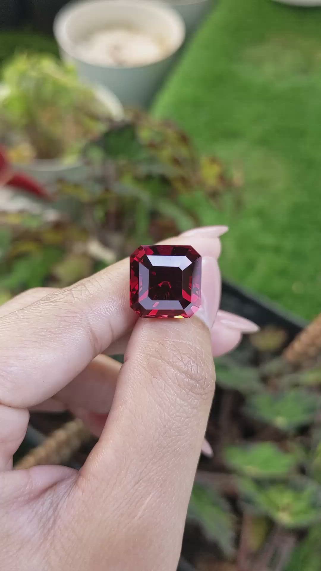 19.05 Ct. Red Garnet from Ceylon (Sri Lanka) Size Video