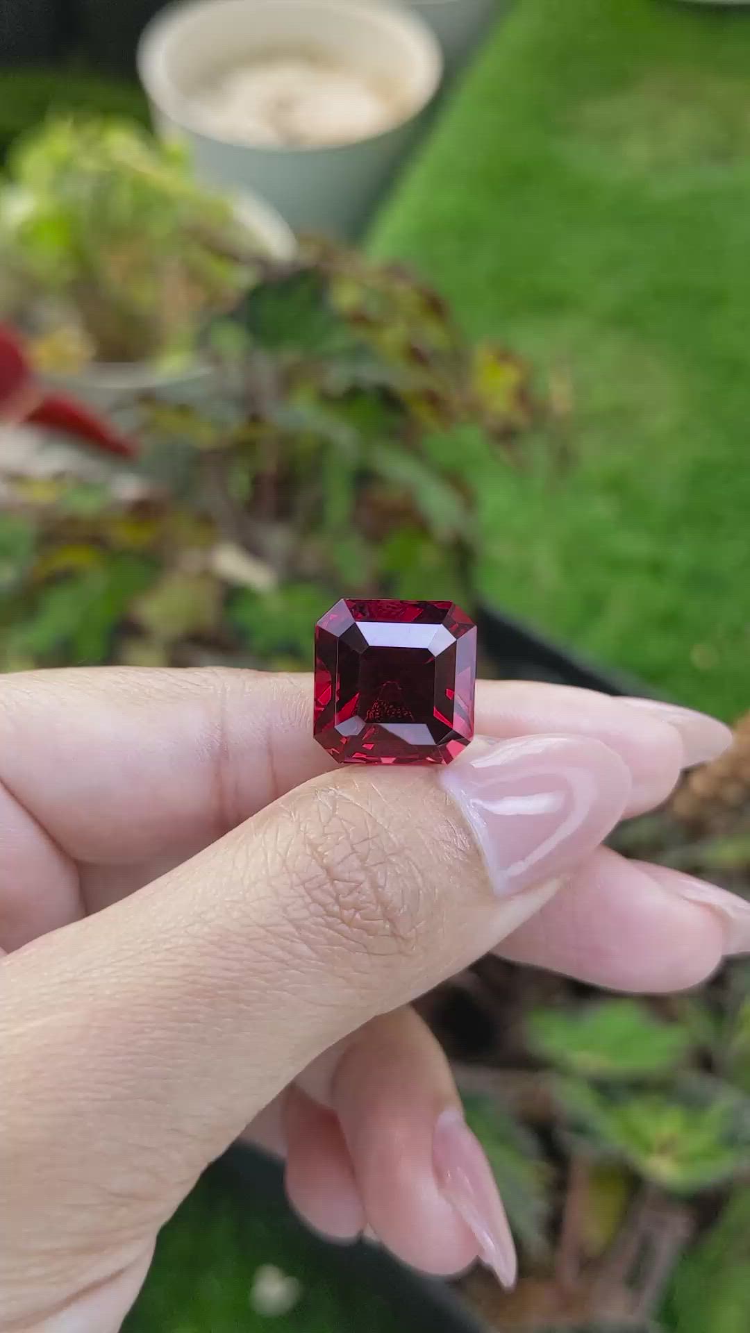19.05 Ct. Red Garnet from Ceylon (Sri Lanka) Size Video
