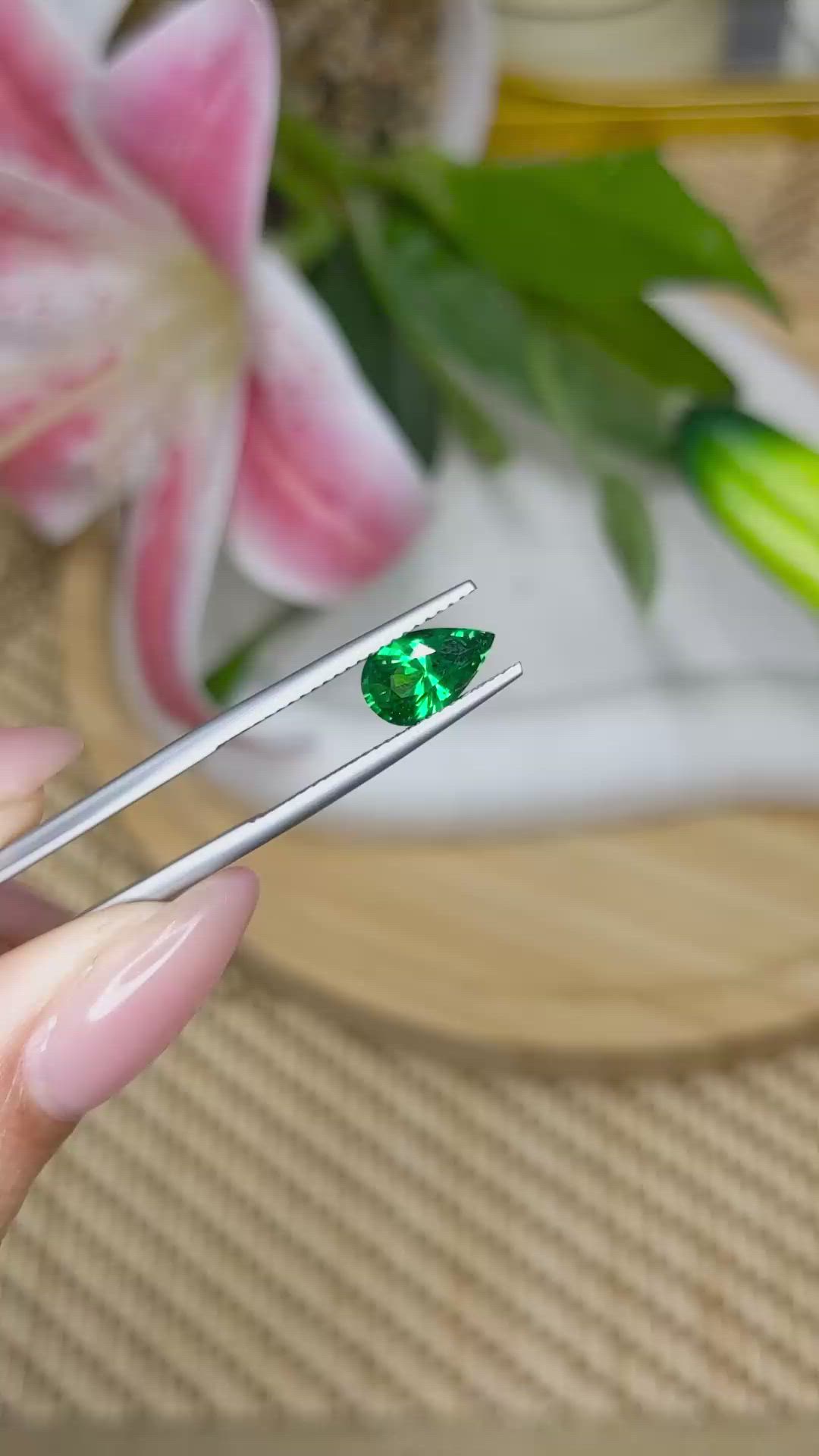 1.44 Ct. Tsavorite Garnet from Madagascar Size Video