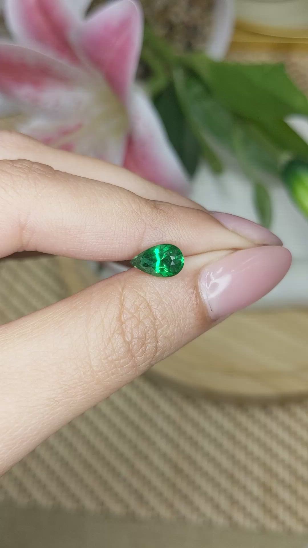 1.44 Ct. Tsavorite Garnet from Madagascar Size Video