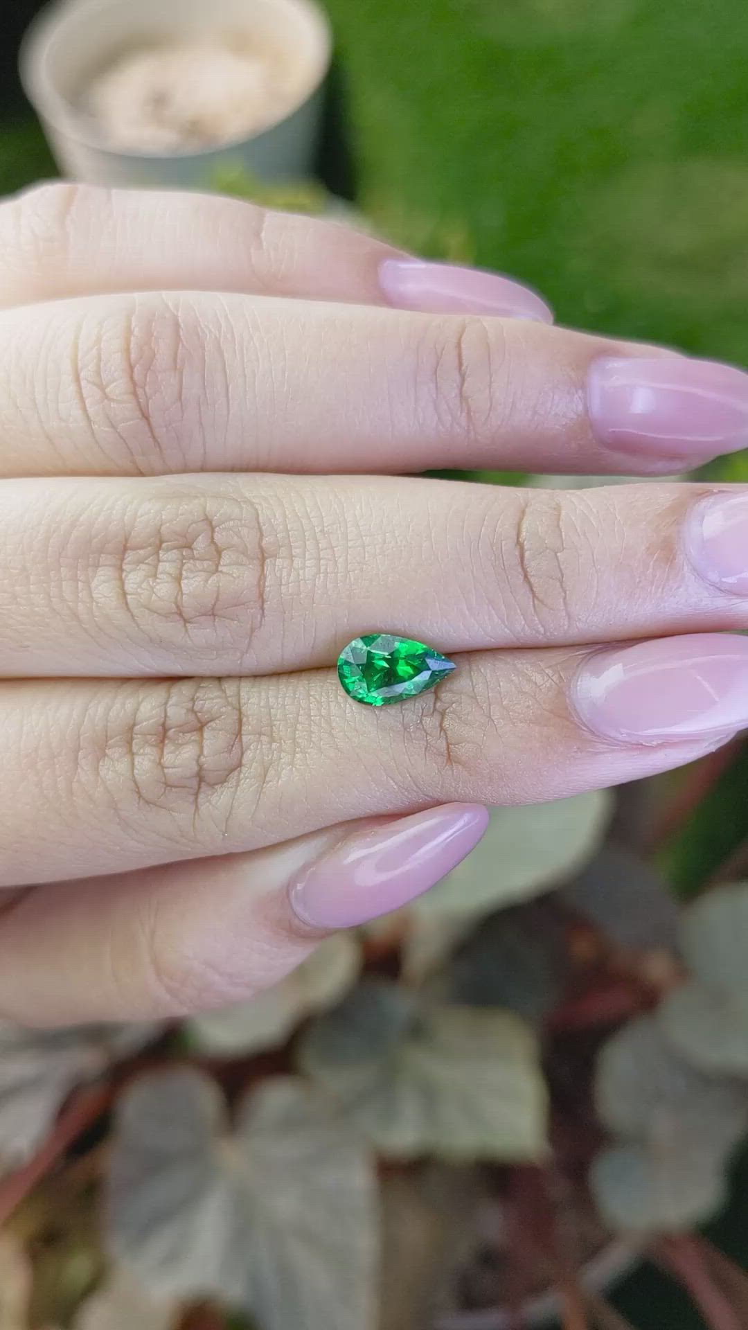 1.44 Ct. Tsavorite Garnet from Madagascar Size Video