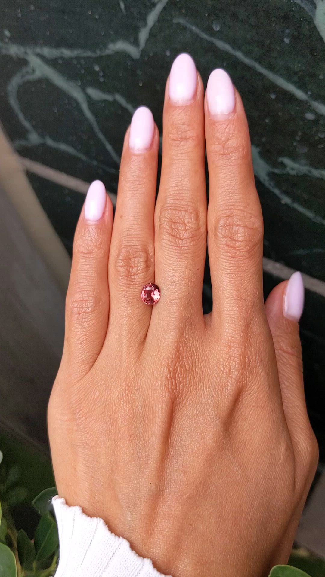 1.28 Ct. Red Garnet from Ceylon (Sri Lanka) Size Video