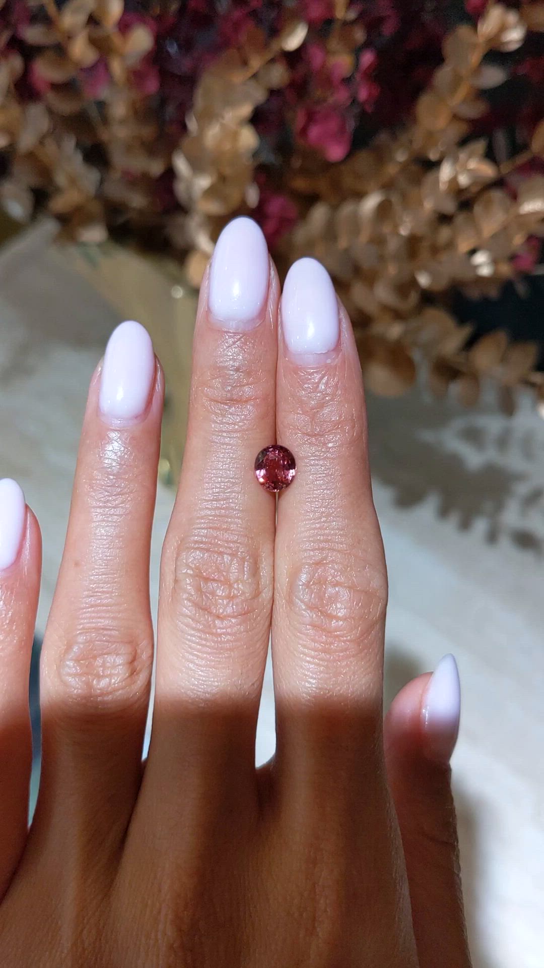 1.28 Ct. Red Garnet from Ceylon (Sri Lanka) Size Video