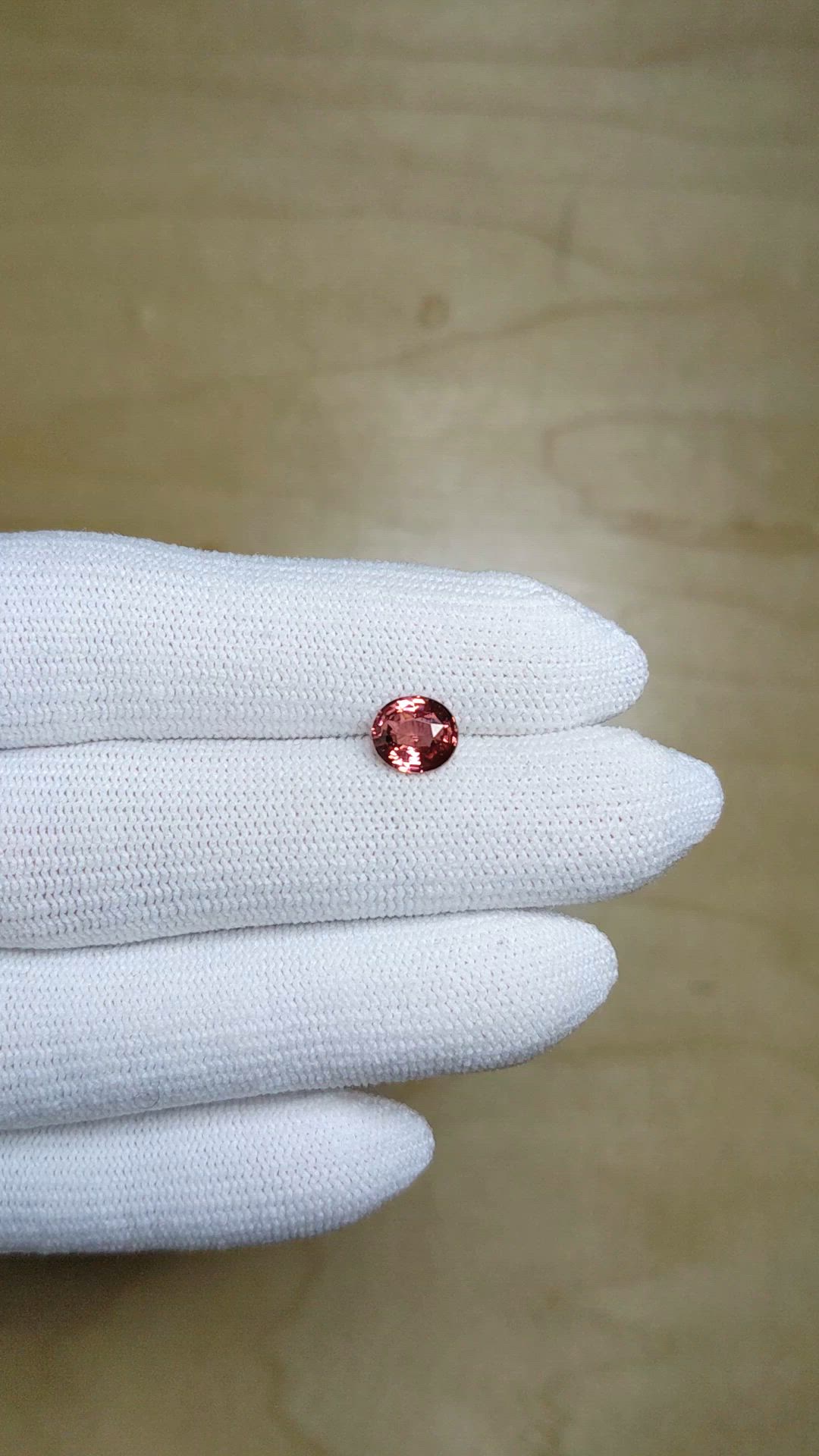 1.28 Ct. Red Garnet from Ceylon (Sri Lanka) Size Video