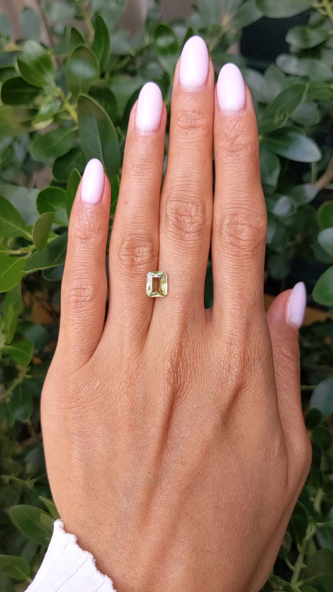 2.05 Ct. Yellowish Green Chrysoberyl from Ceylon (Sri Lanka) Size Video