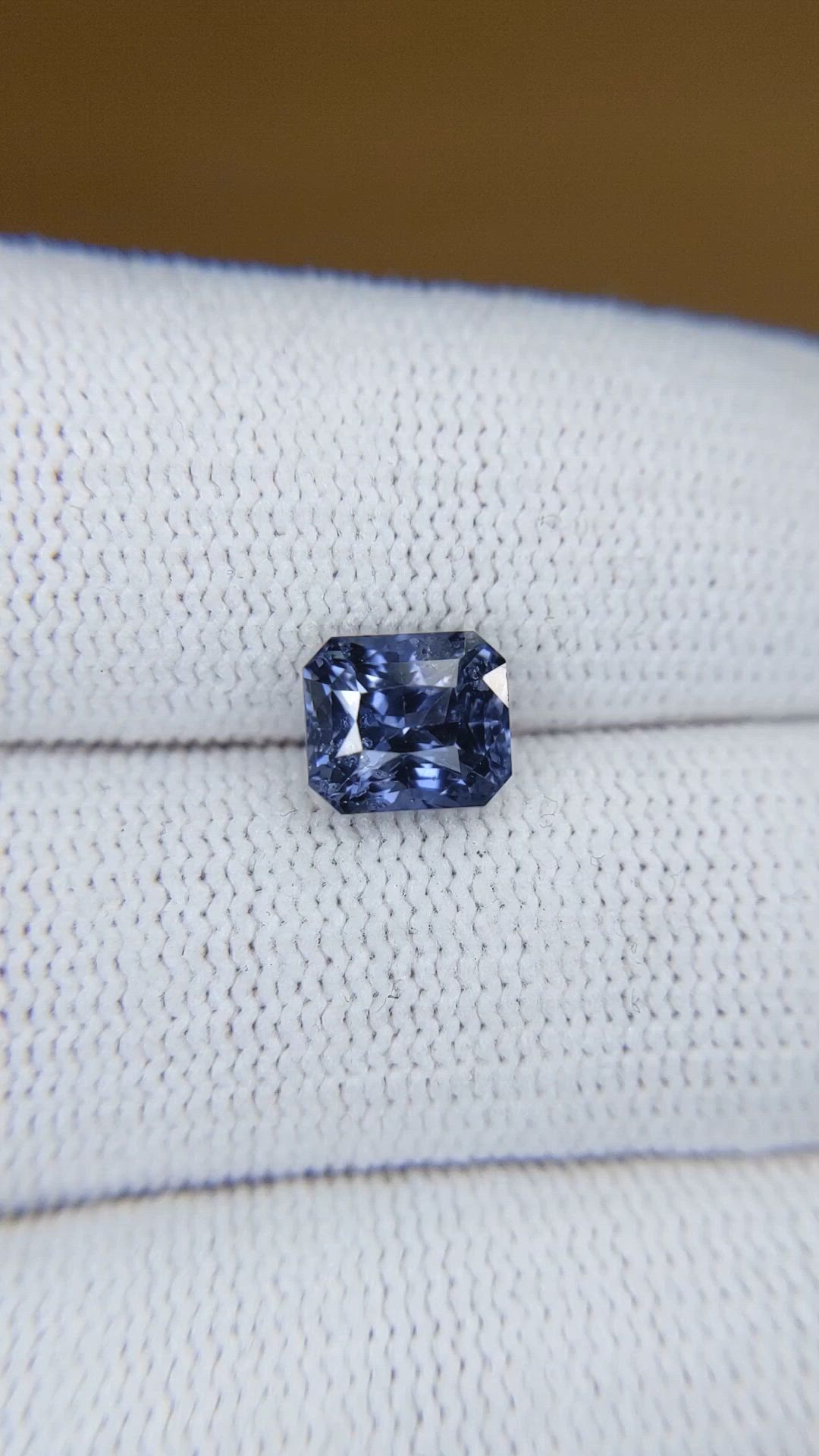 2.18 Ct. Greyish Blue Spinel from Ceylon (Sri Lanka) Size Video