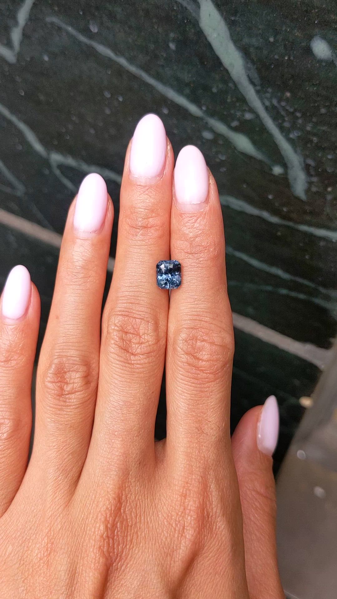 2.18 Ct. Greyish Blue Spinel from Ceylon (Sri Lanka) Size Video