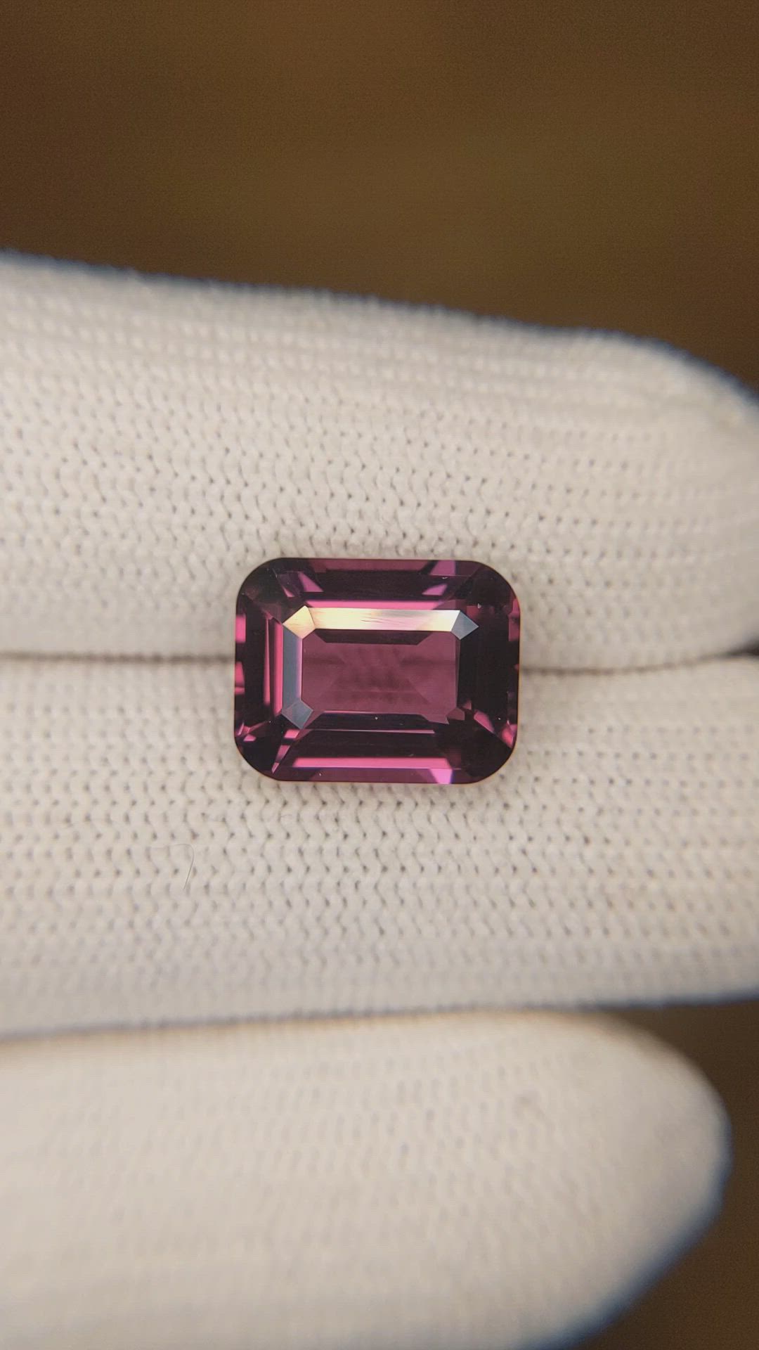 5.25 Ct. Purplish Red Garnet from Ceylon (Sri Lanka) Size Video