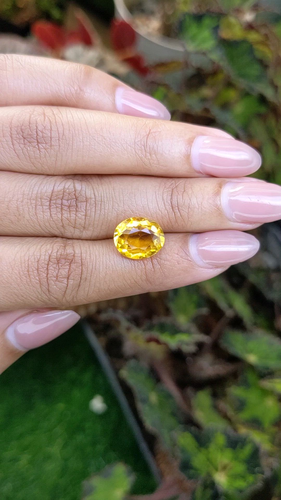 4.35 Ct. Yellow Citrine from Brazil Size Video