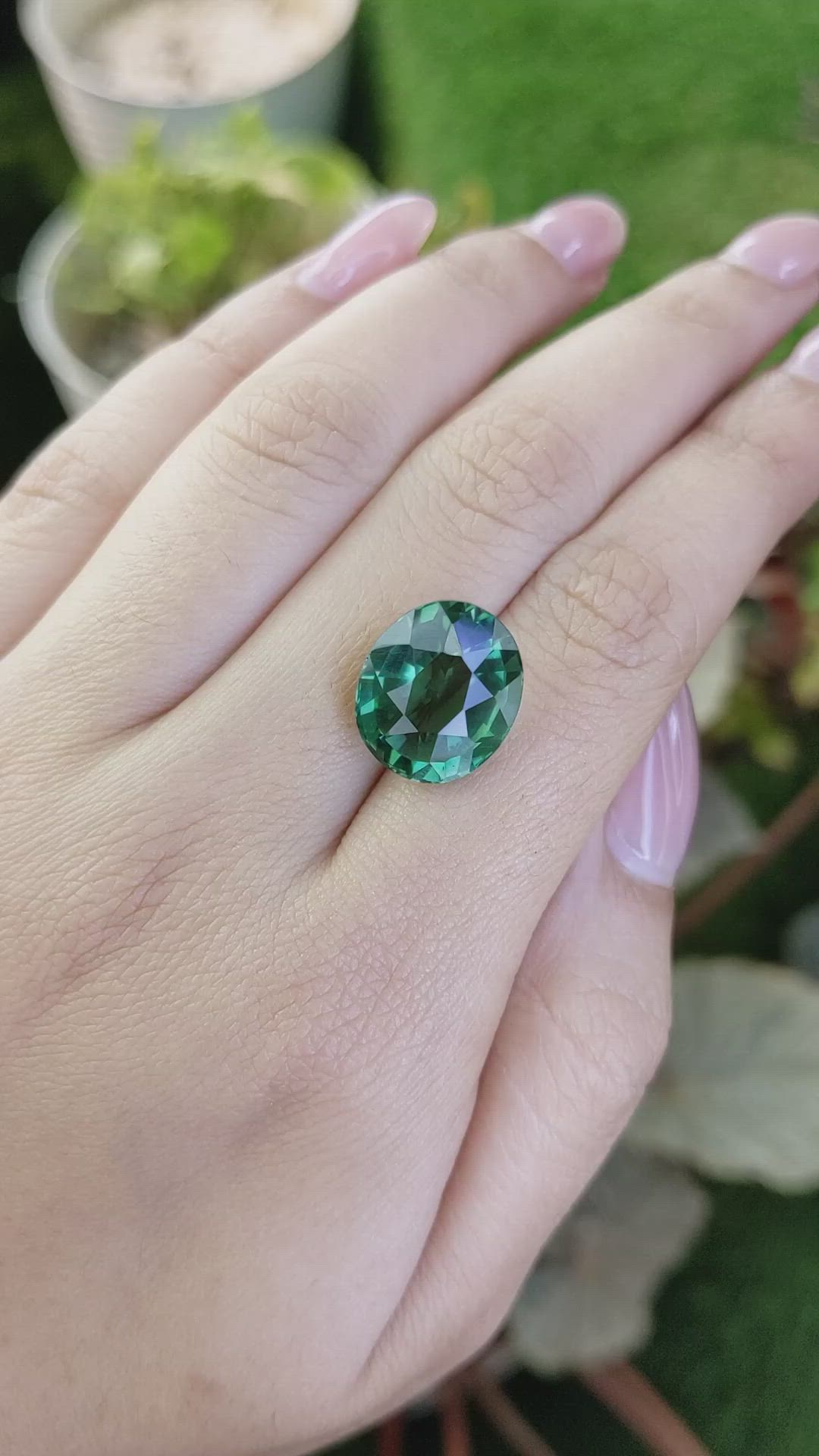 10.19 Ct. Bluish Green Prasiolite from Brazil Size Video