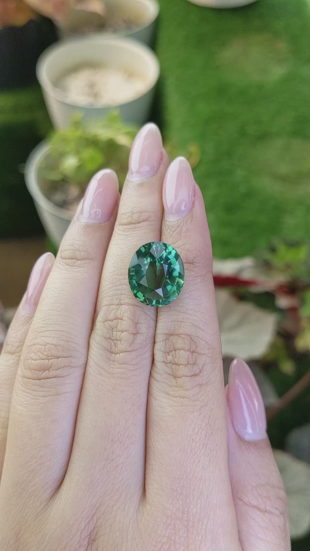 10.19 Ct. Bluish Green Prasiolite from Brazil Size Video