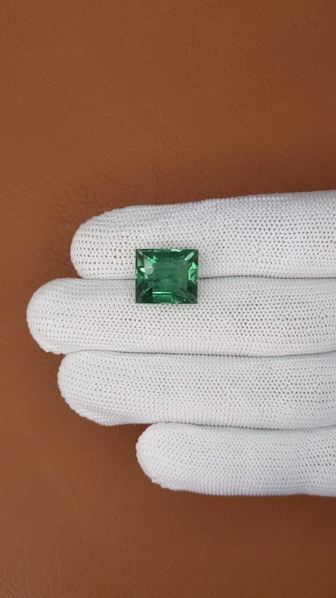 10.63 Ct. Bluish Green Prasiolite from Brazil Size Video