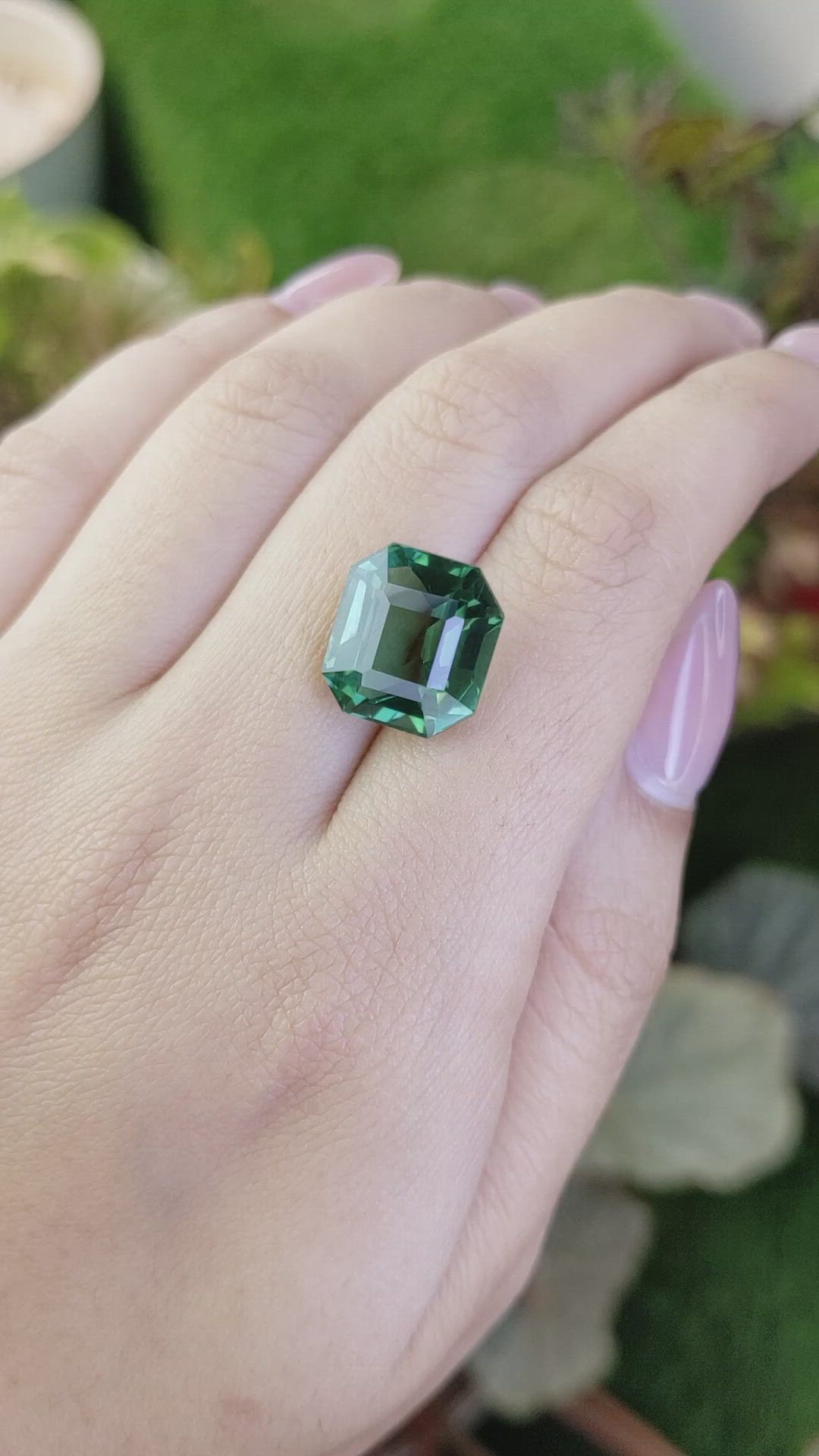 10.50 Ct. Green Prasiolite from Brazil Size Video