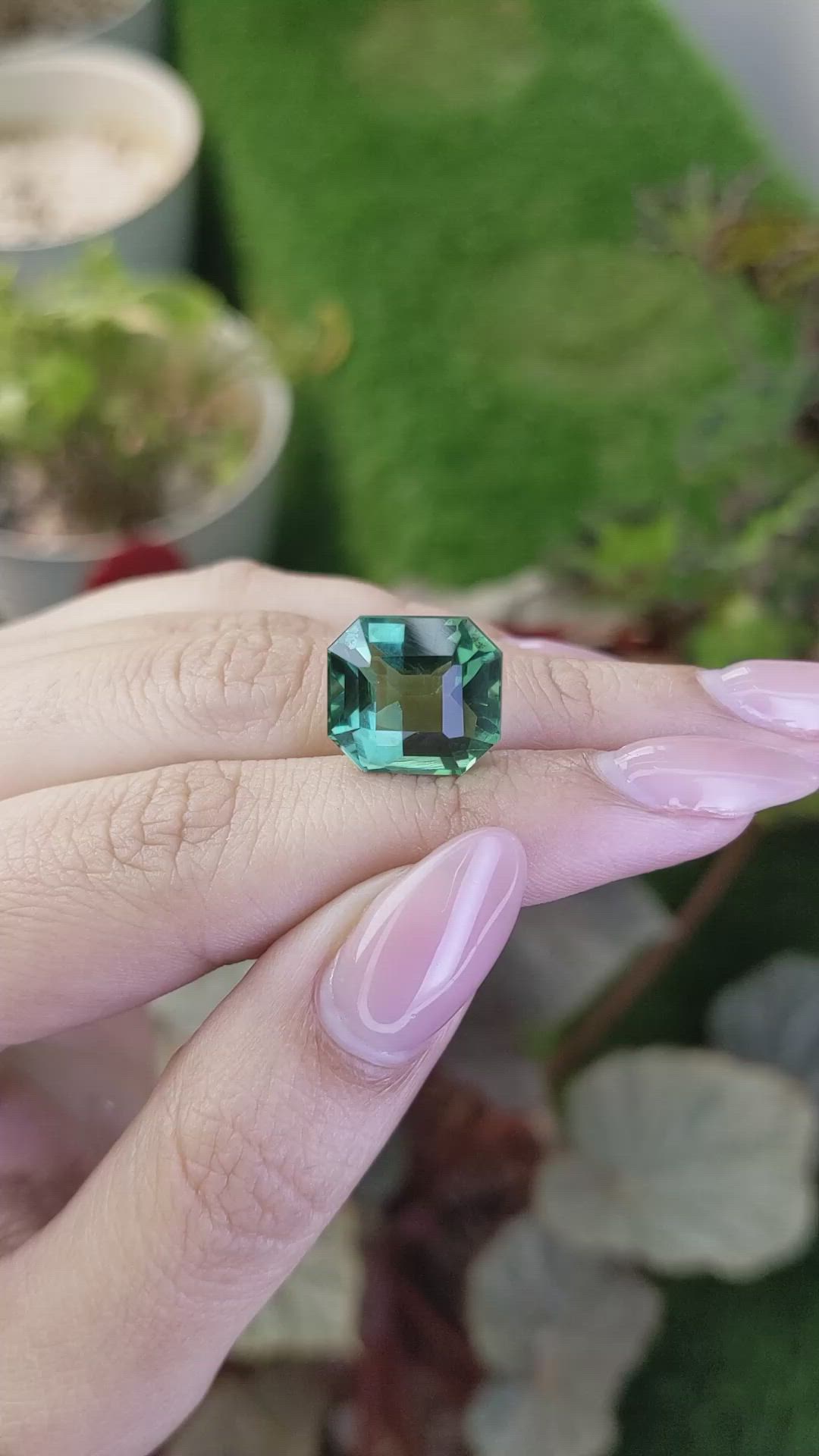 10.50 Ct. Green Prasiolite from Brazil Size Video