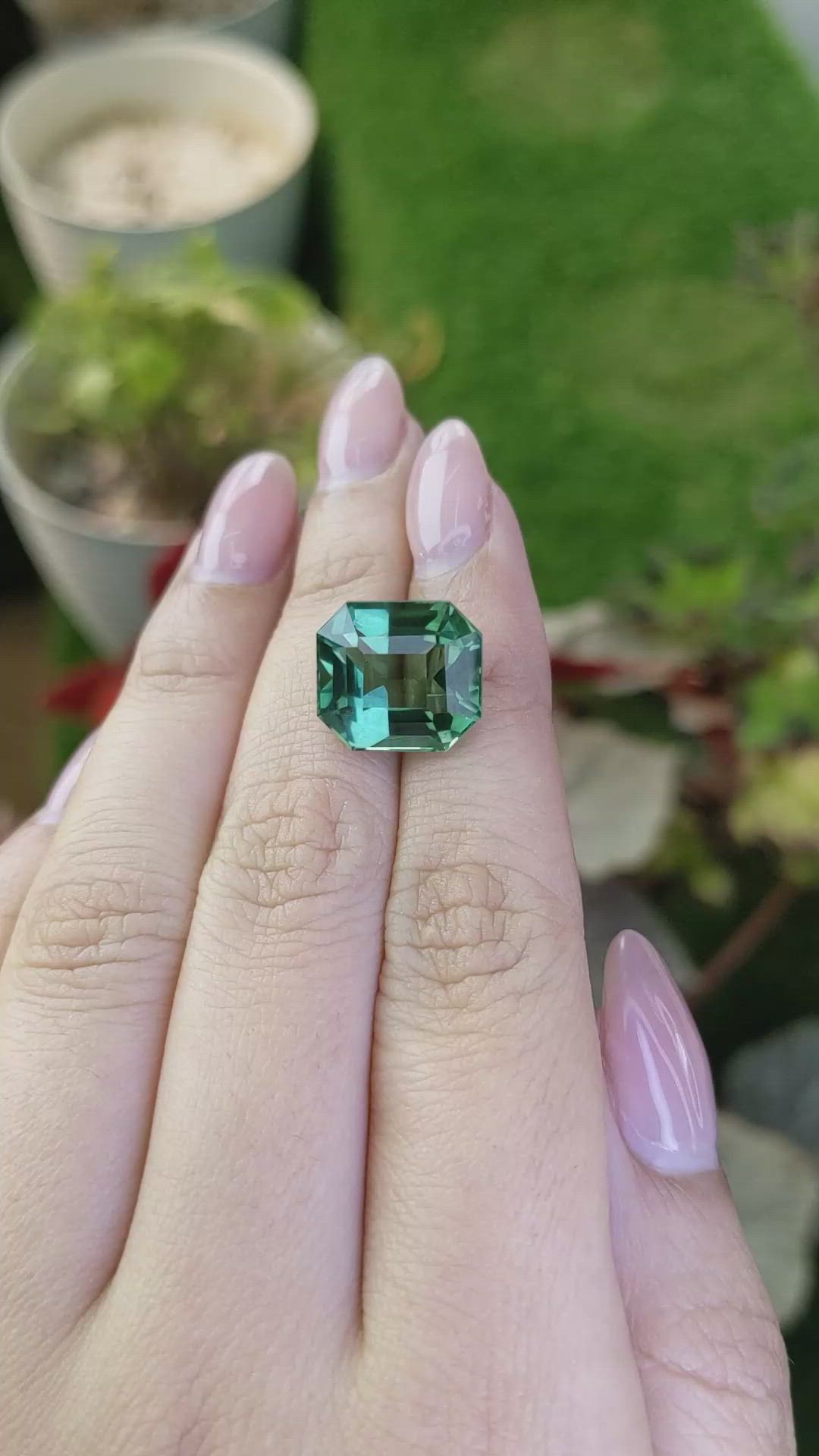 10.50 Ct. Green Prasiolite from Brazil Size Video