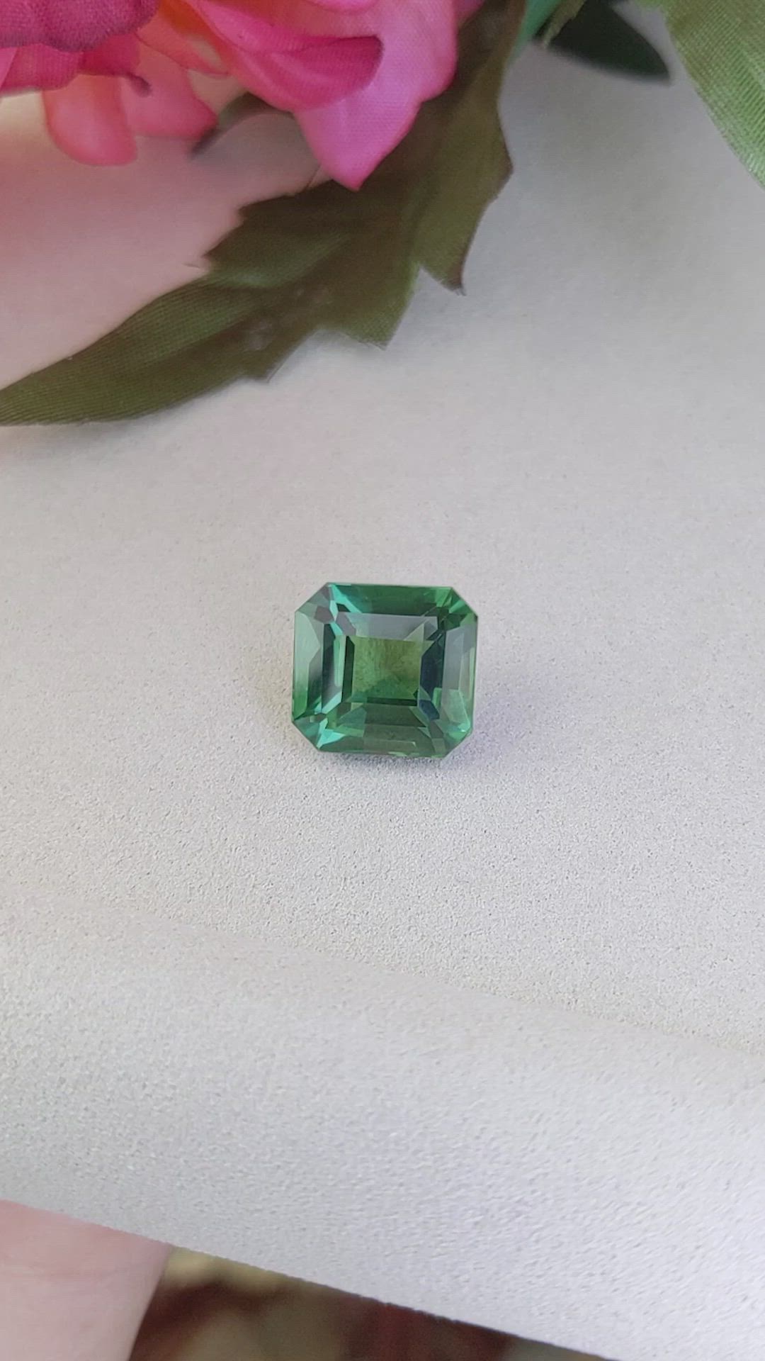 12.66 Ct. Green Prasiolite from Brazil Size Video