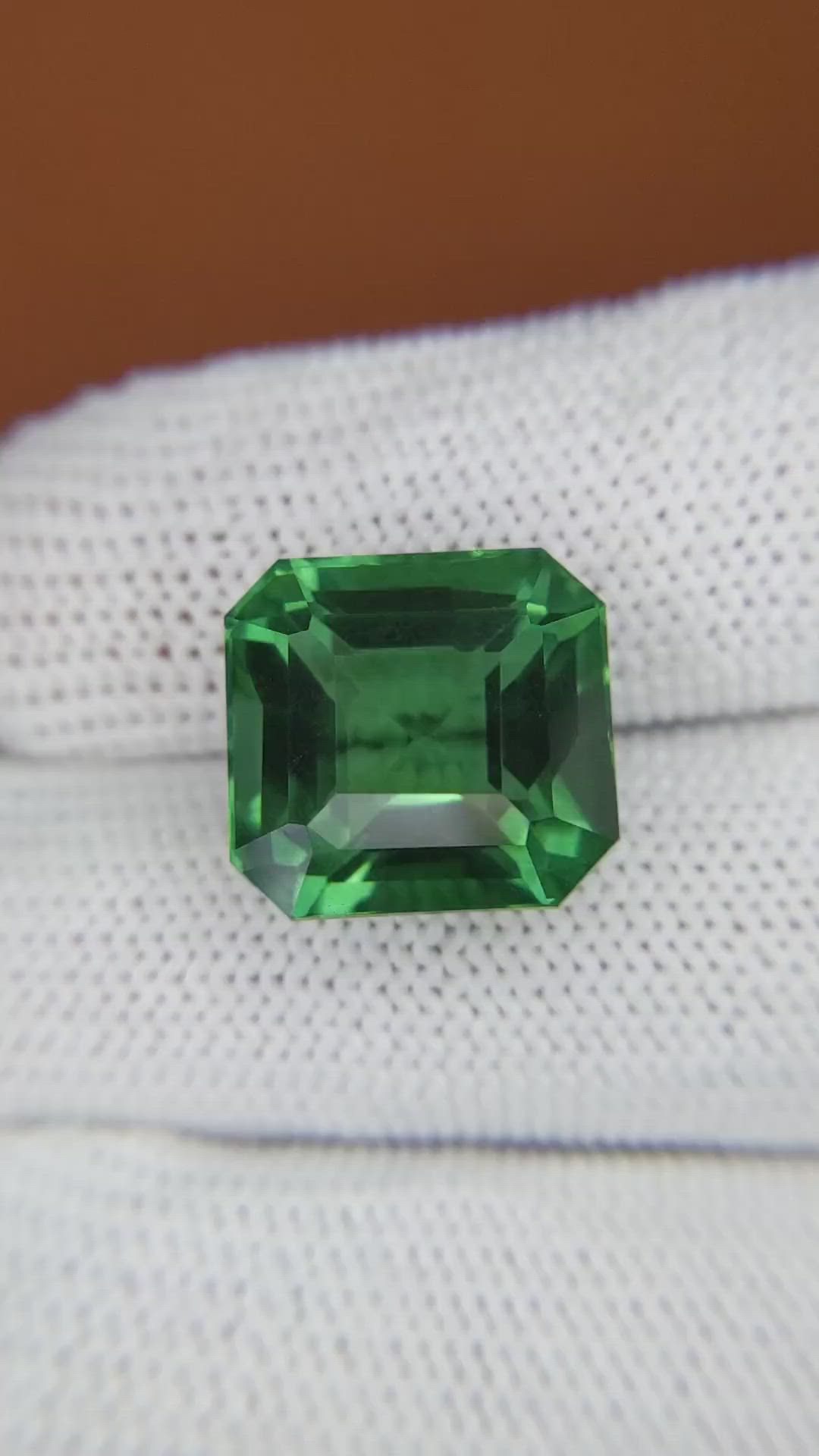 12.66 Ct. Green Prasiolite from Brazil Size Video