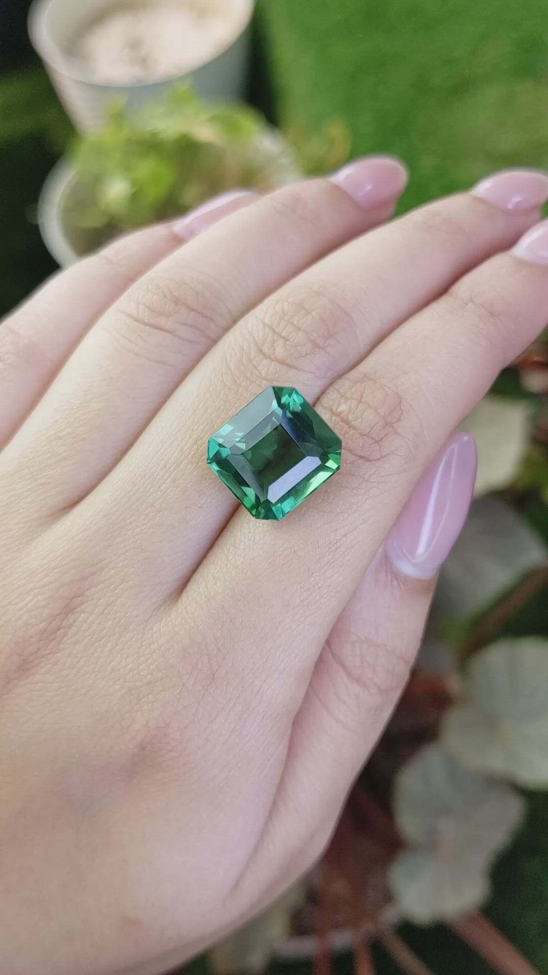 12.66 Ct. Green Prasiolite from Brazil Size Video