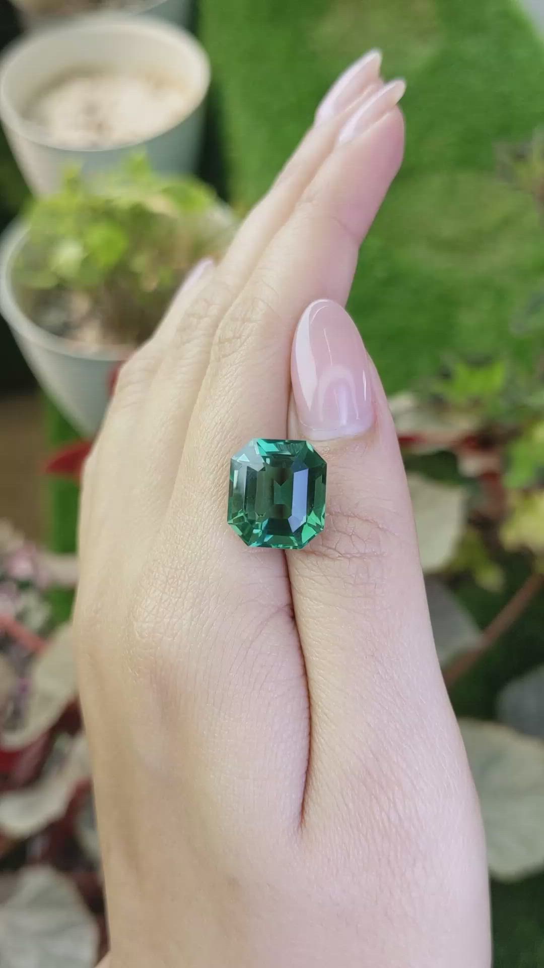 10.31 Ct. Bluish Green Prasiolite from Brazil Size Video