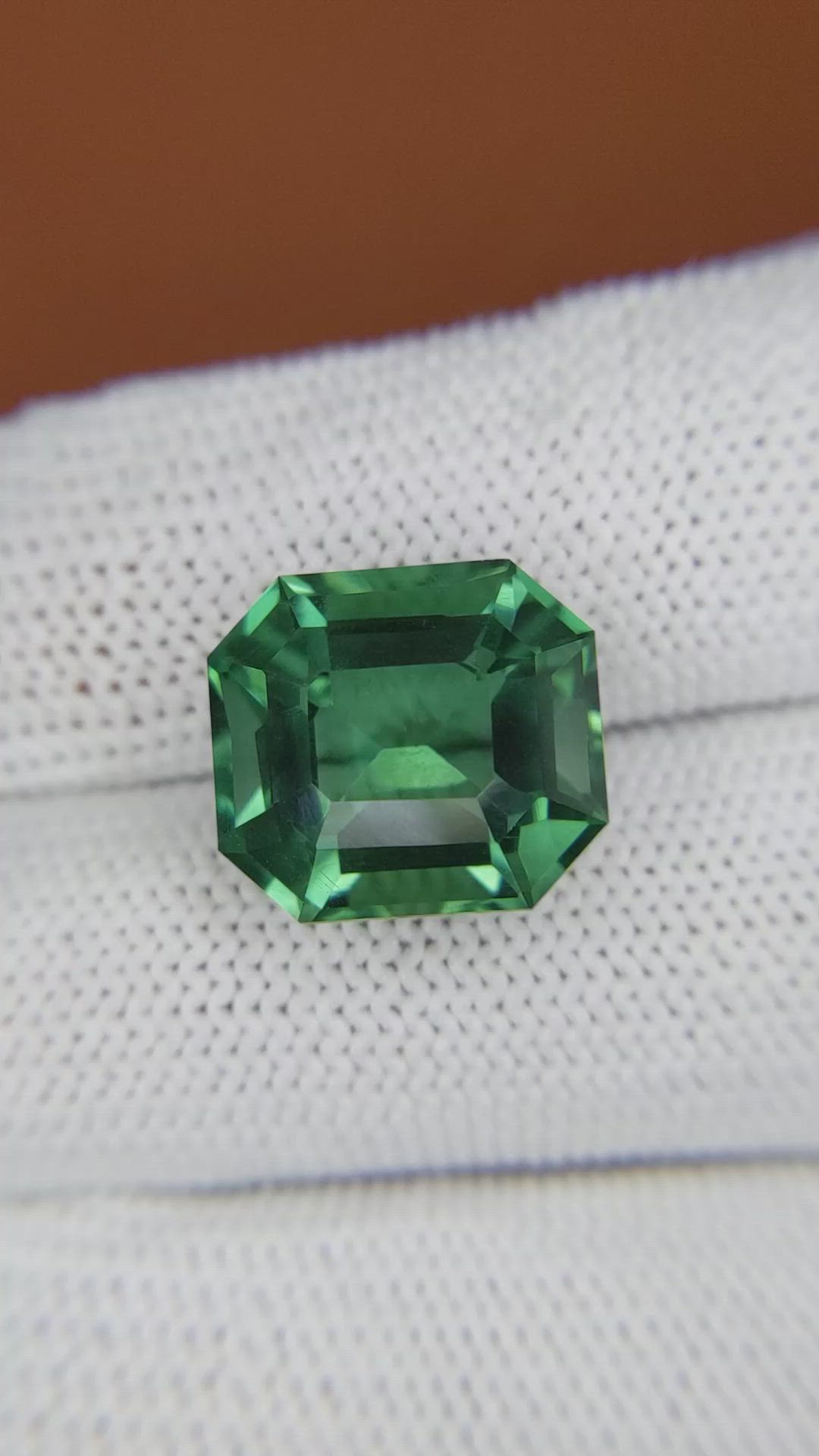 10.31 Ct. Bluish Green Prasiolite from Brazil Size Video