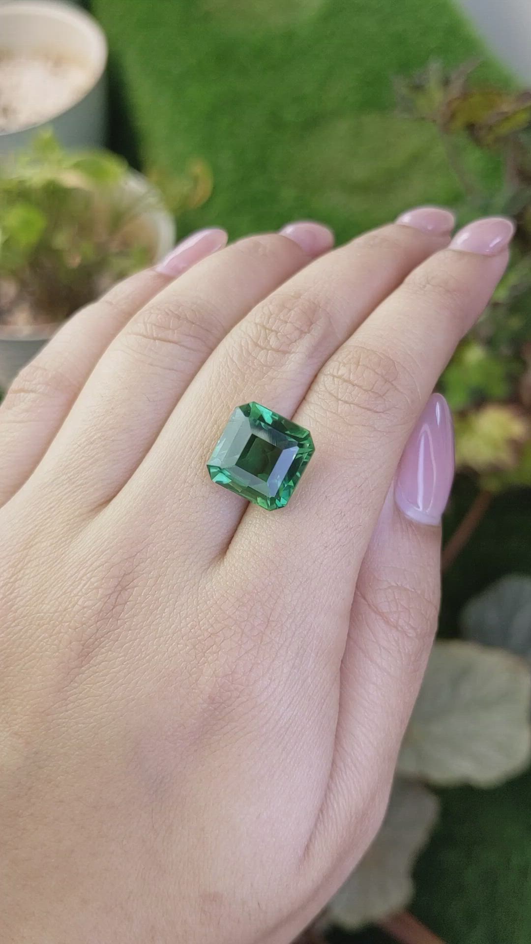 10.48 Ct. Green Prasiolite from Brazil Size Video