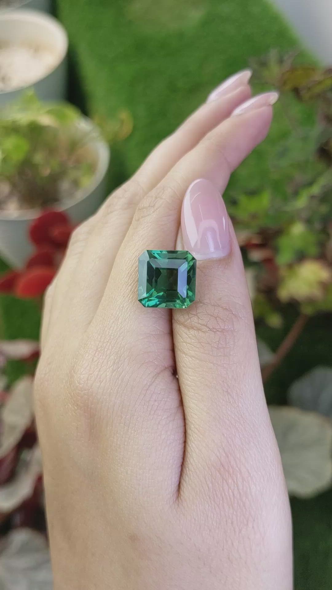 10.48 Ct. Green Prasiolite from Brazil Size Video