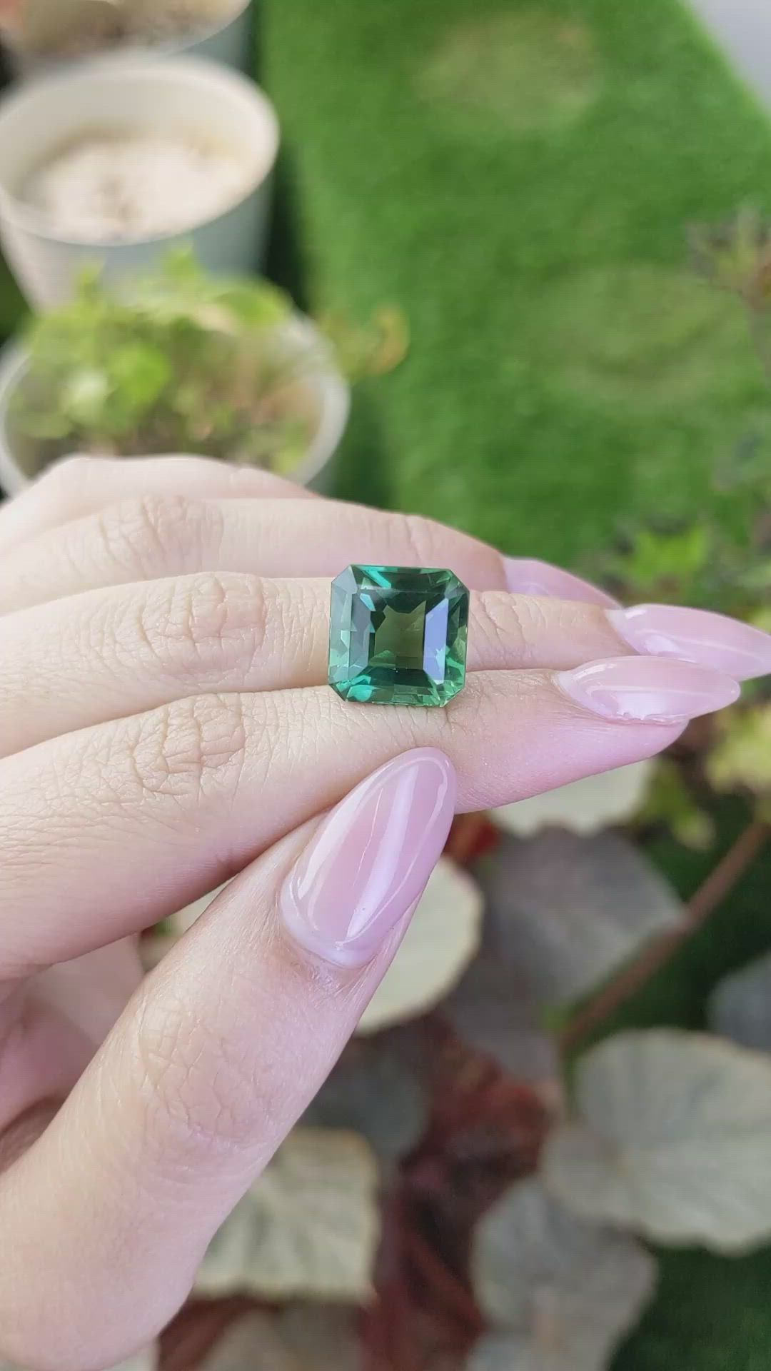 10.48 Ct. Green Prasiolite from Brazil Size Video
