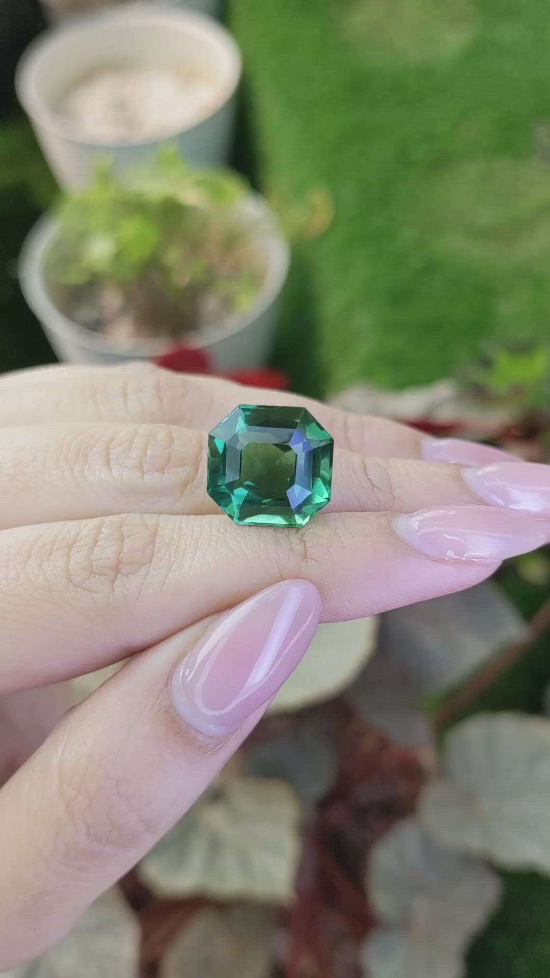 12.31 Ct. Green Prasiolite from Brazil Size Video