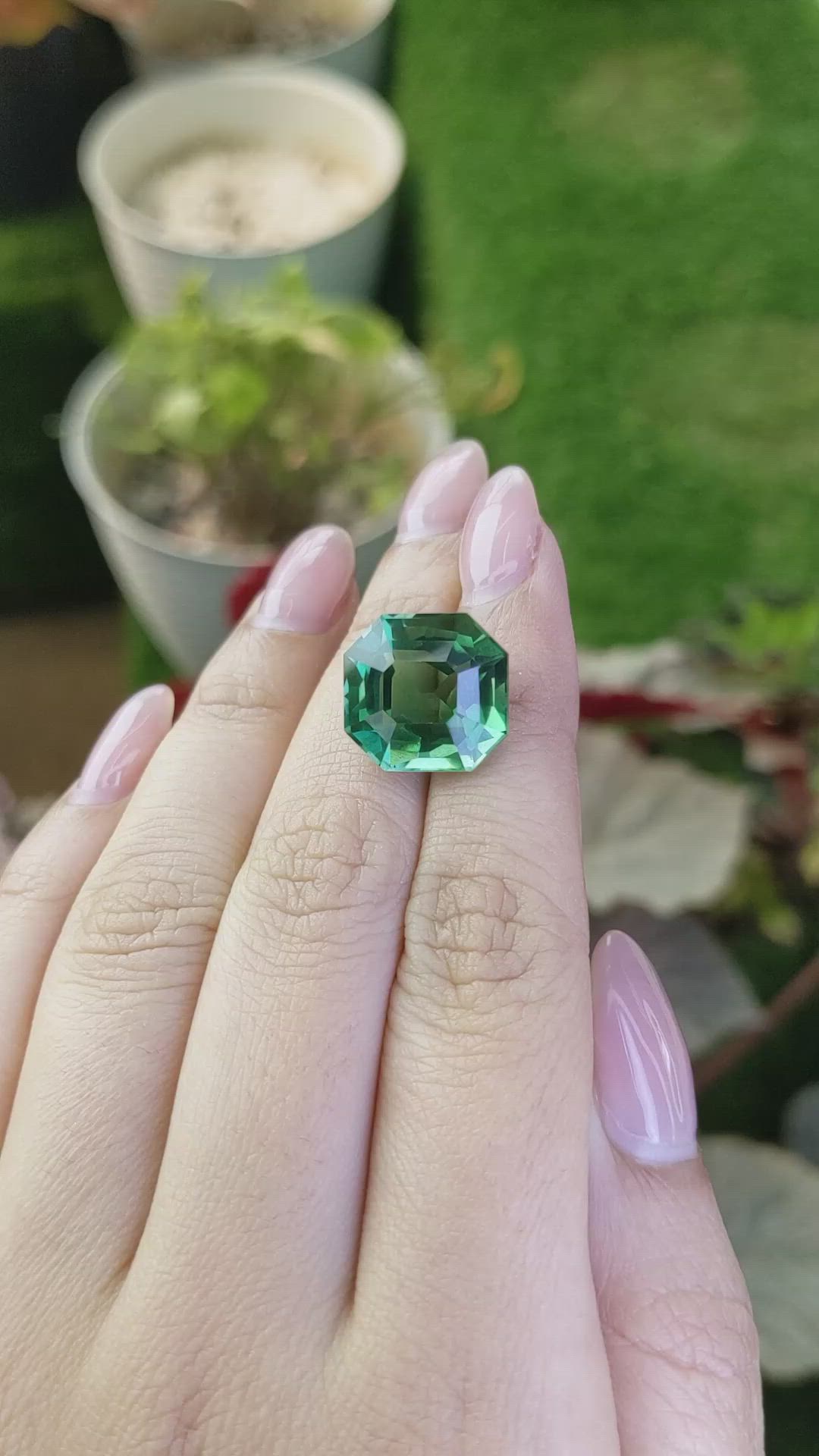 12.31 Ct. Green Prasiolite from Brazil Size Video