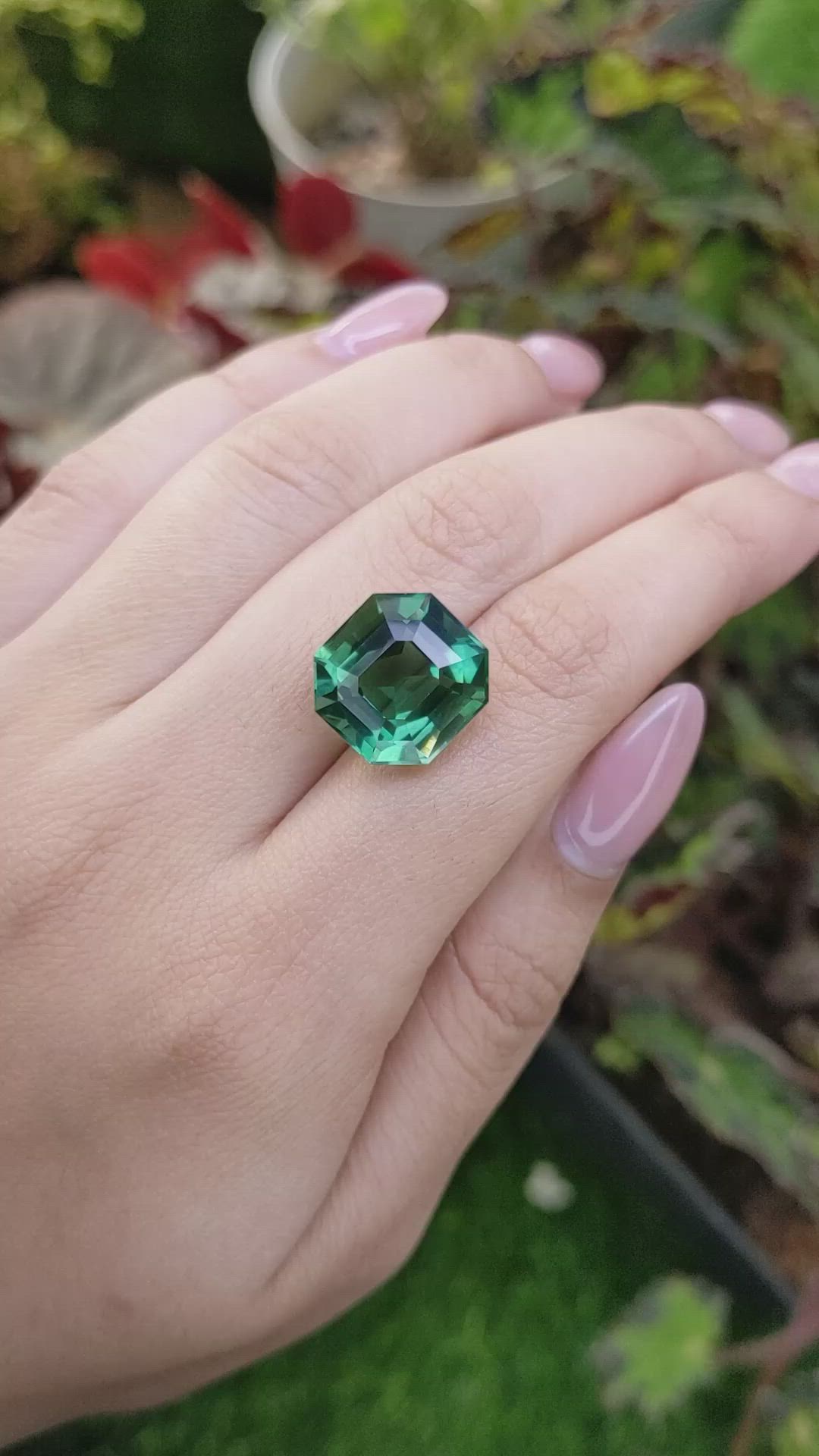 12.31 Ct. Green Prasiolite from Brazil Size Video