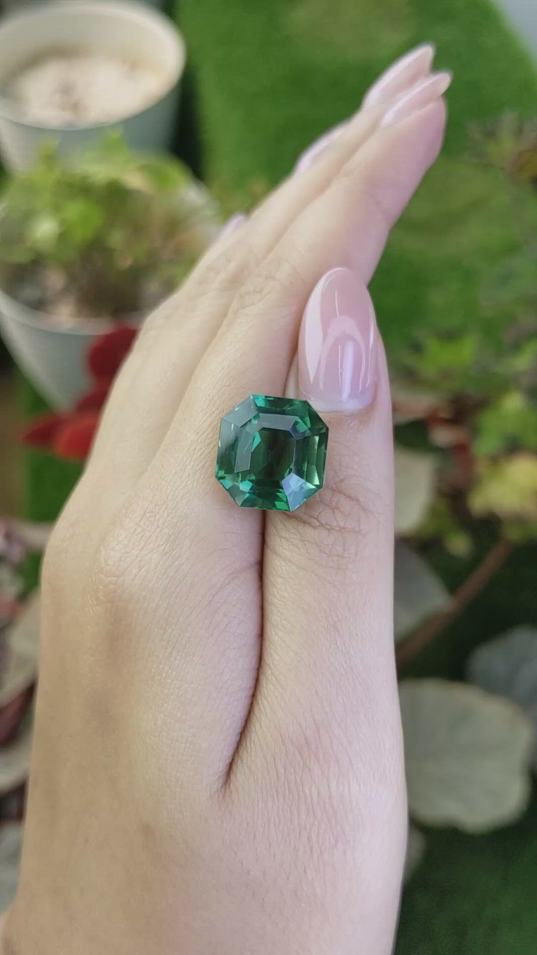 12.31 Ct. Green Prasiolite from Brazil Size Video