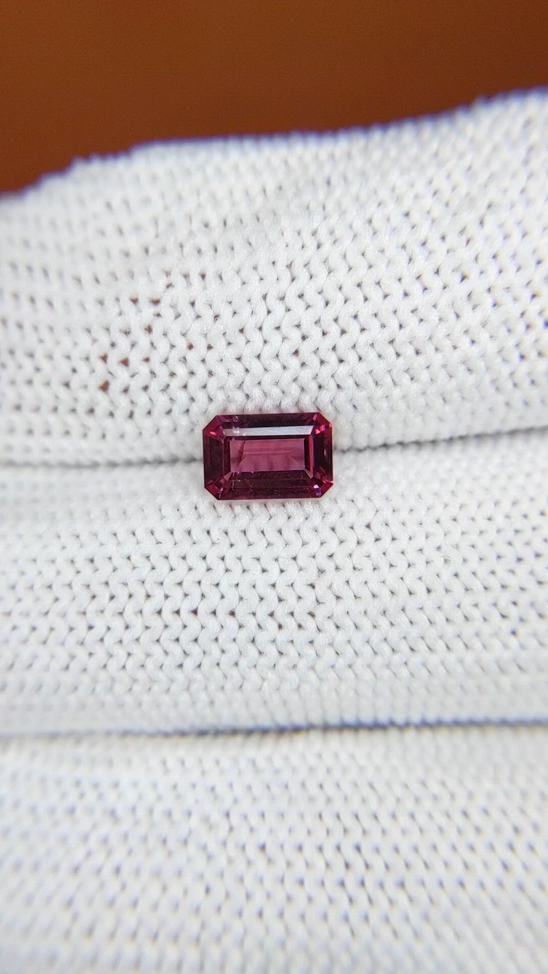 0.96 Ct. Purplish Pink Rhodolite Garnet from Ceylon (Sri Lanka) Size Video