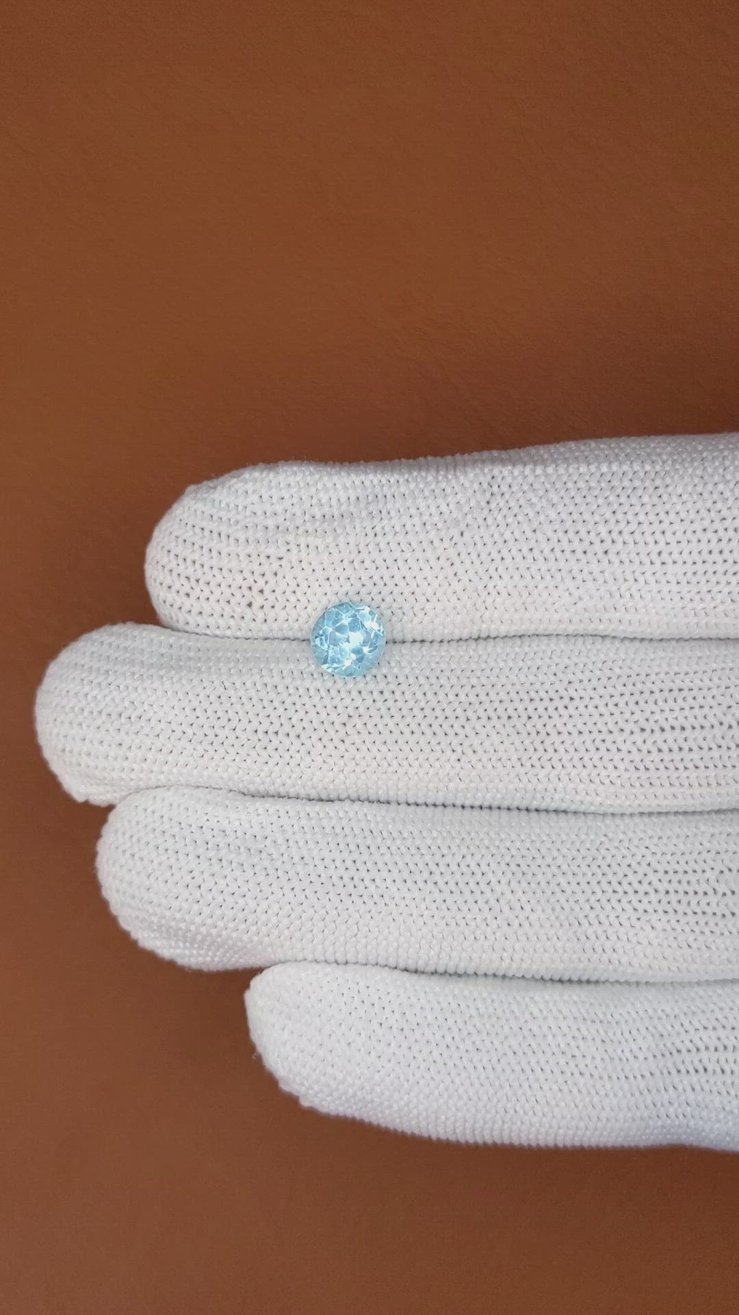 1.03 Ct. Swiss Blue Topaz from Brazil Size Video