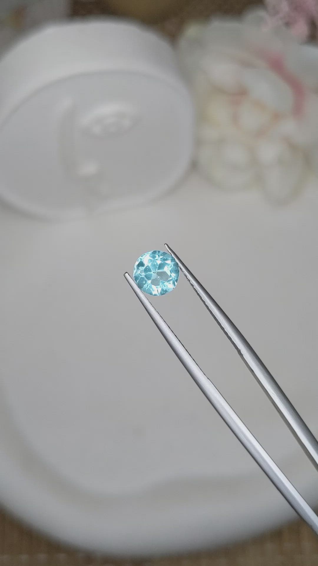 1.03 Ct. Swiss Blue Topaz from Brazil Size Video