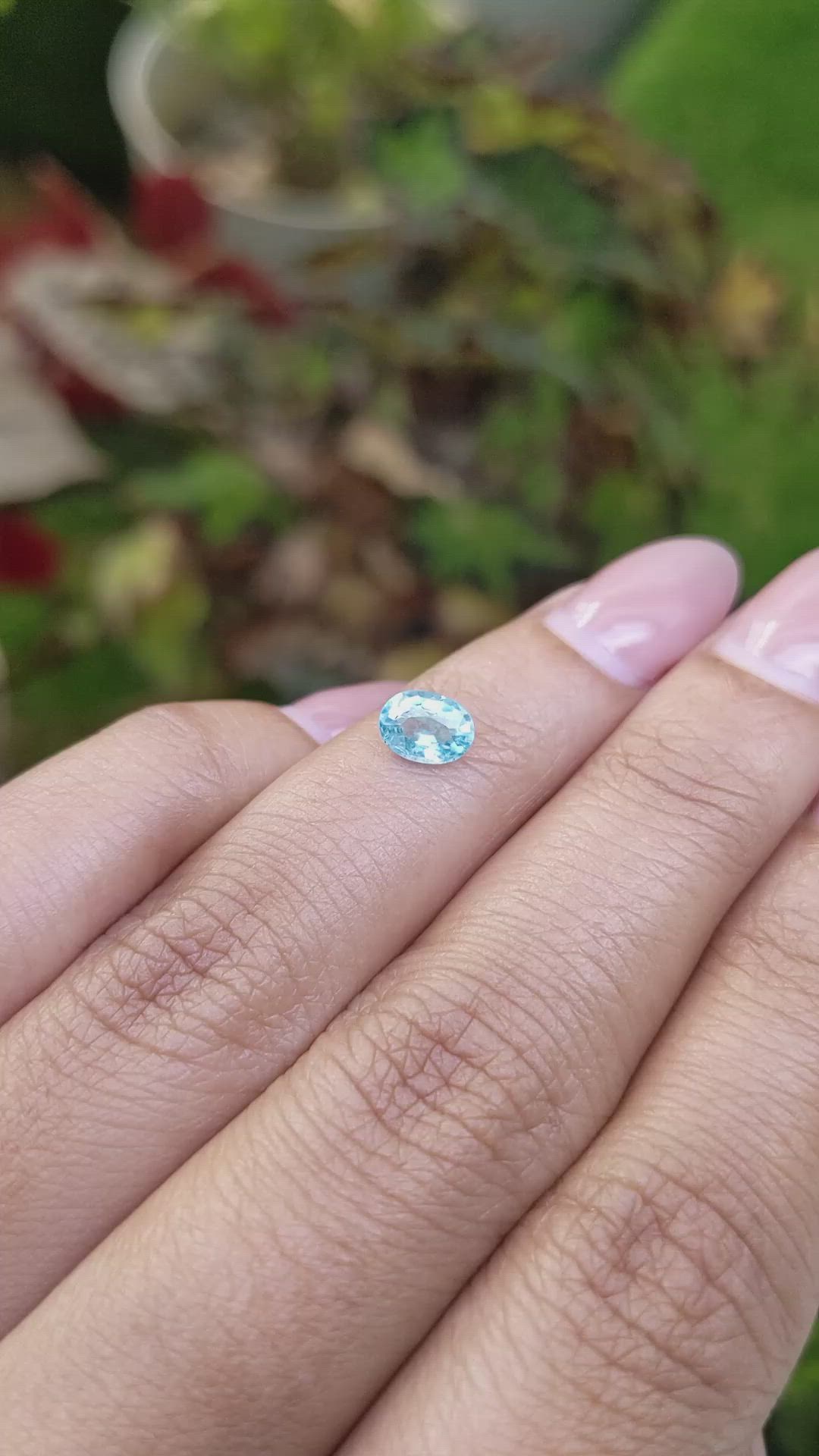 0.73 Ct. Sky Blue Topaz from Brazil Size Video