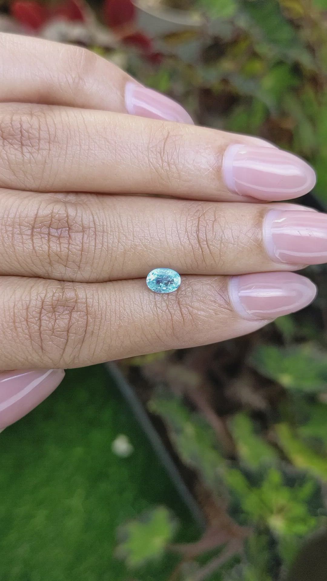 0.73 Ct. Sky Blue Topaz from Brazil Size Video