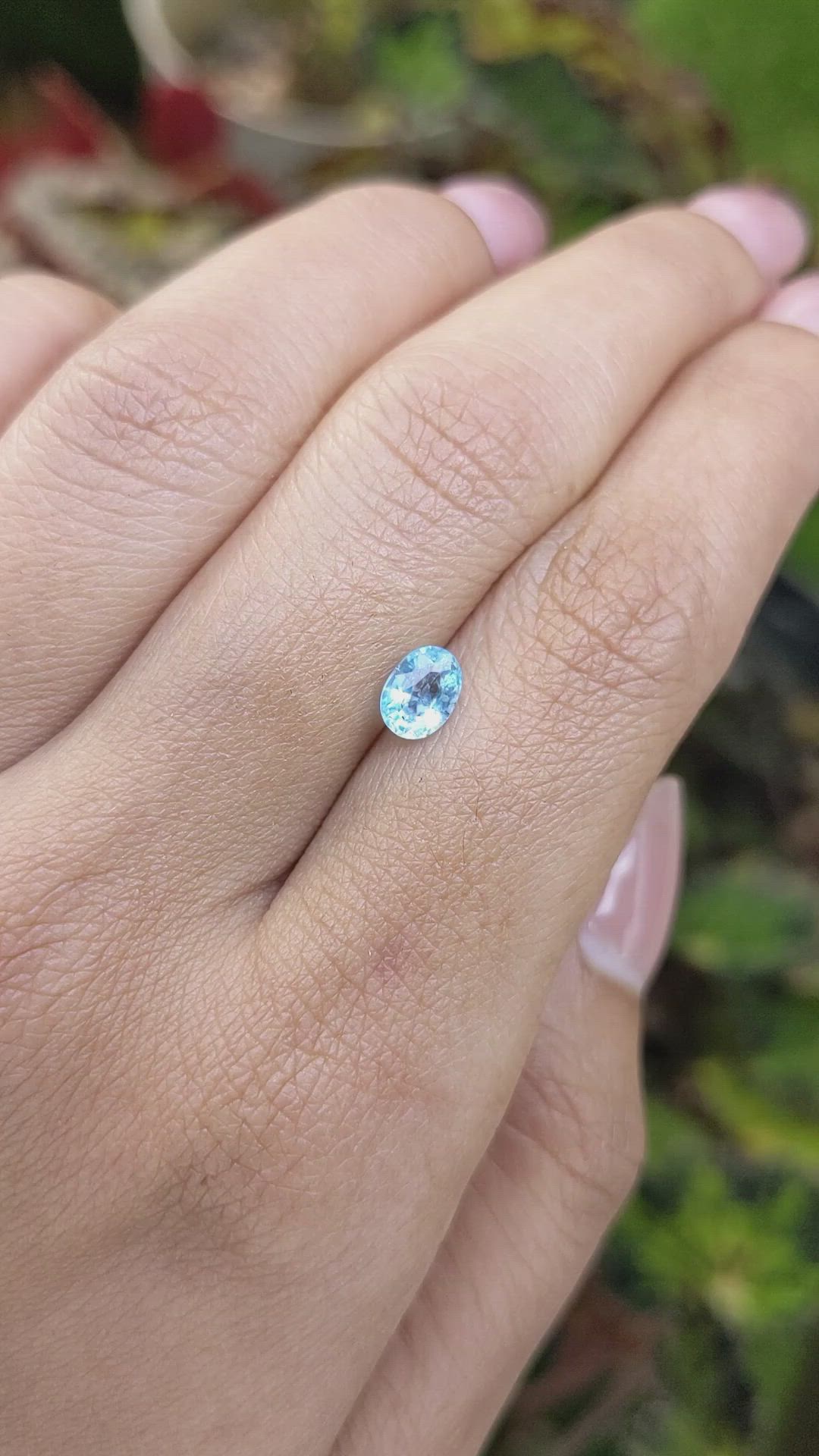 0.73 Ct. Sky Blue Topaz from Brazil Size Video